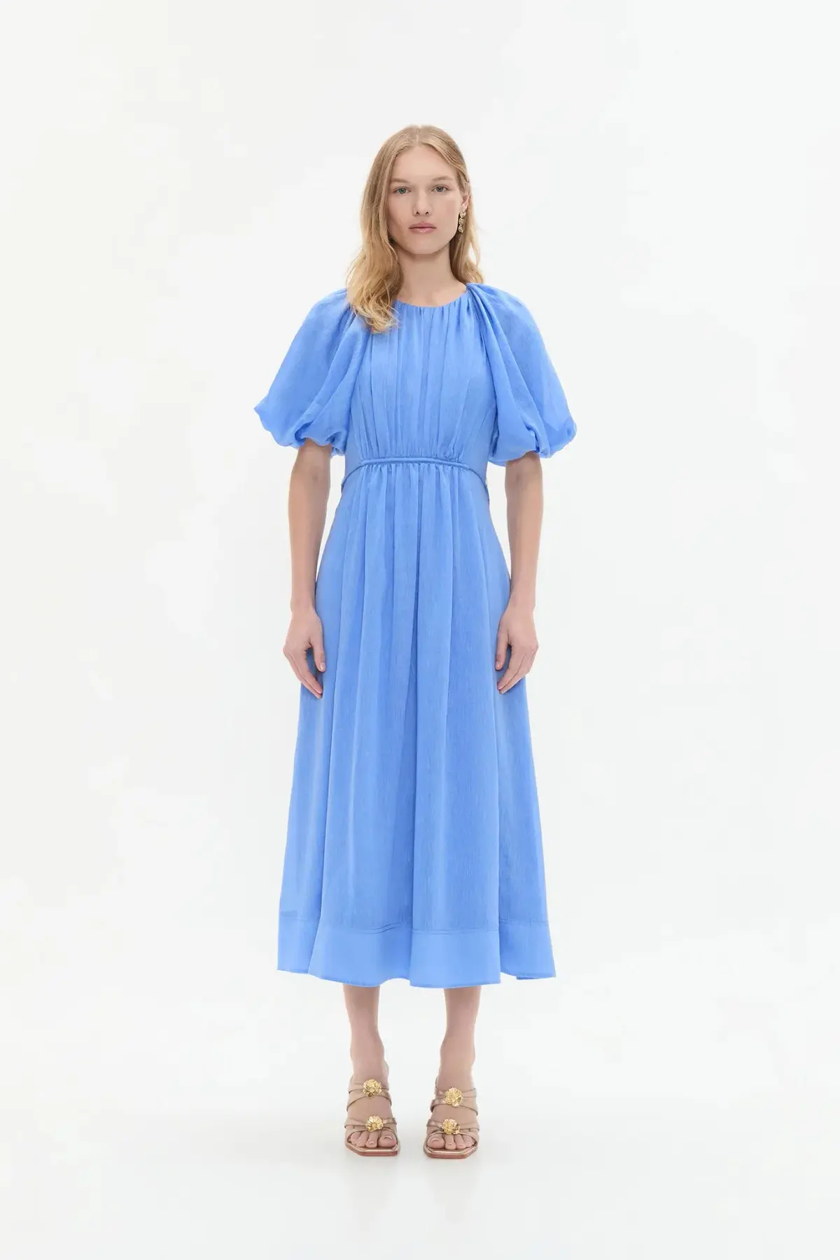 Aje Alma Midi Dress Blue Size 12 - Image 1