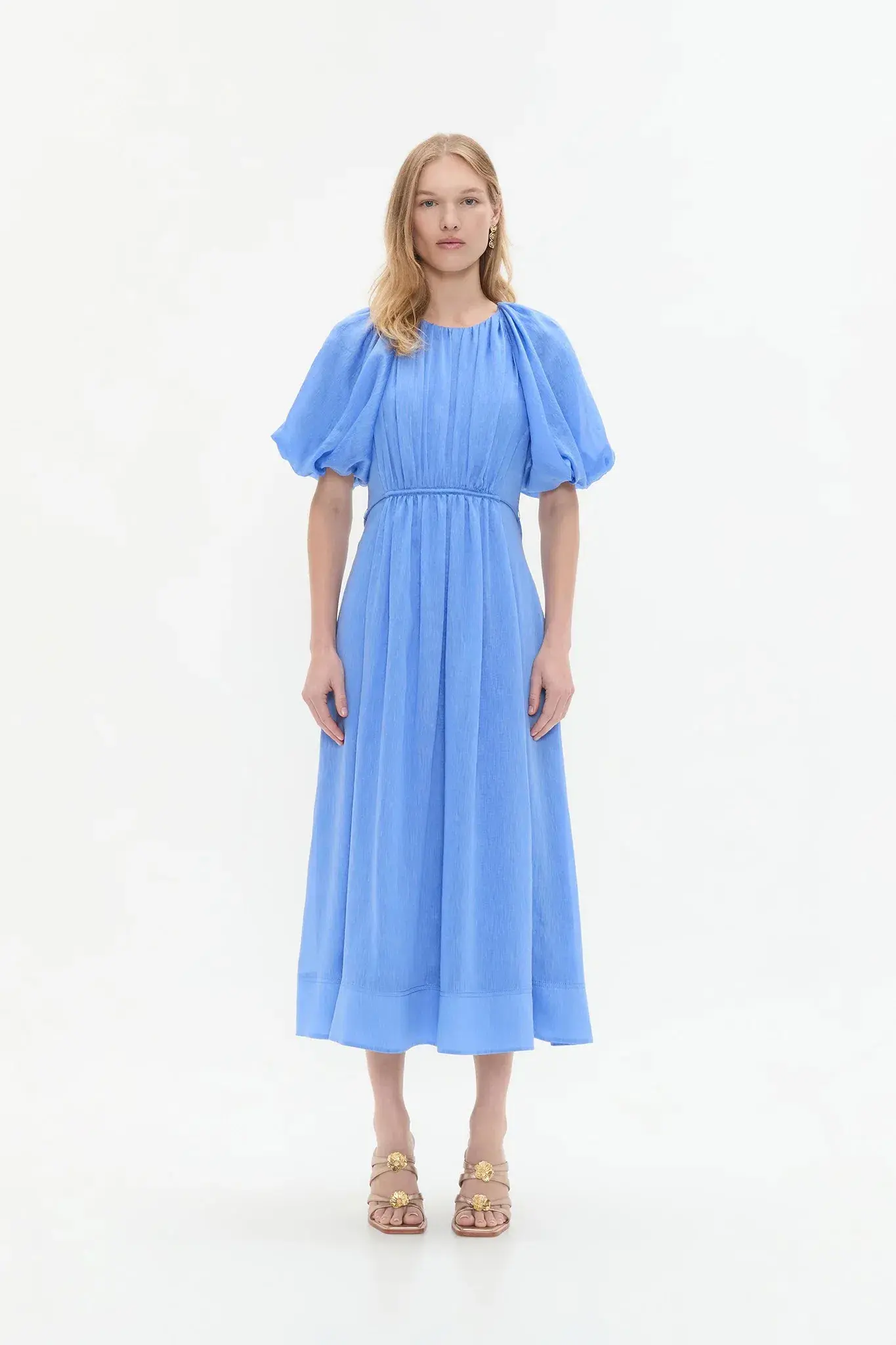 Aje Alma Midi Dress Blue Size 12 - Image 1