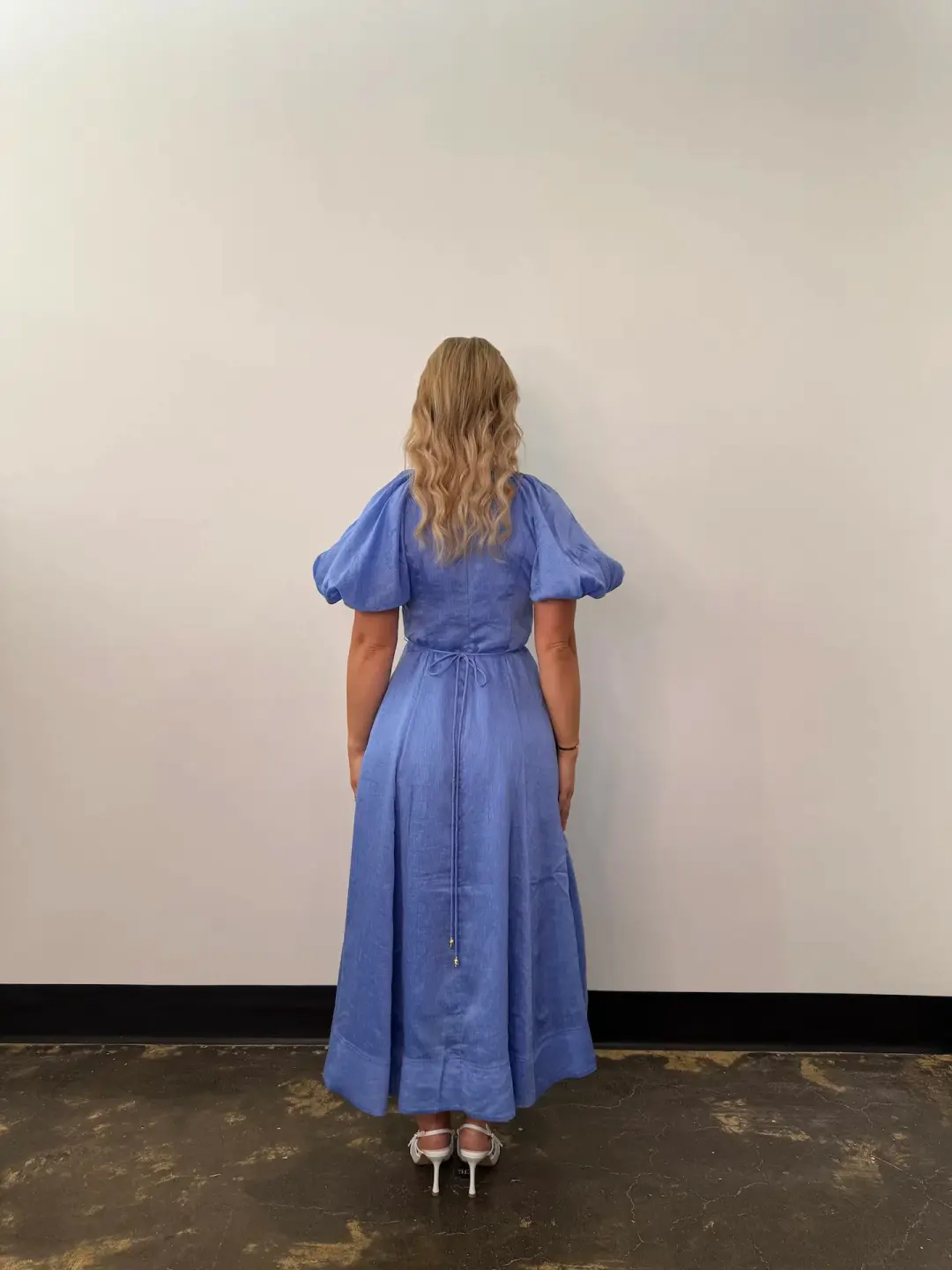 Aje Alma Midi Dress Blue Size 12 for rent on The Volte - main image