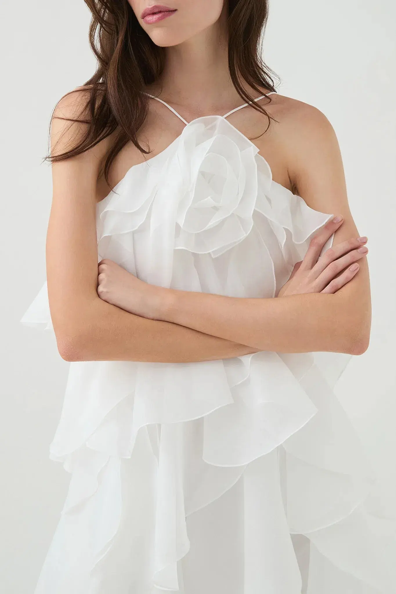 Aje Pandorea Layered Mini Dress in Ivory Size AU8 - Image 5