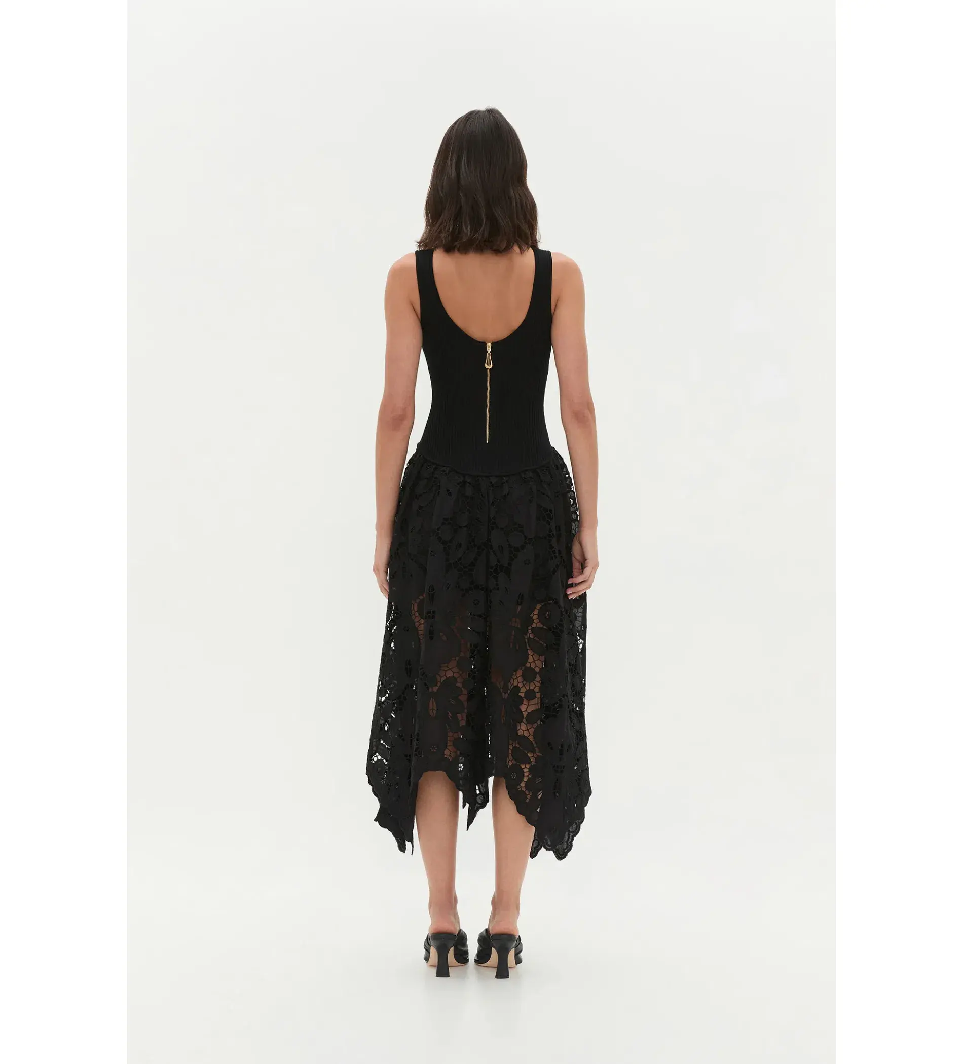 Aje Atlas Knit Midi Dress in Black Size XS / AU 6 - Image 3
