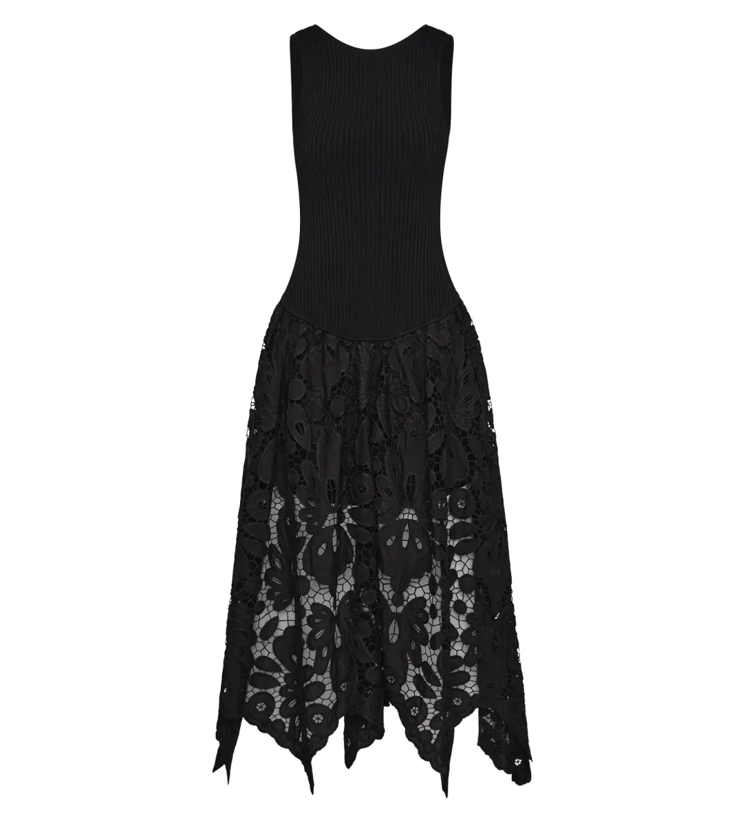 Aje Atlas Knit Midi Dress in Black Size XS / AU 6 for rent on The Volte - main image
