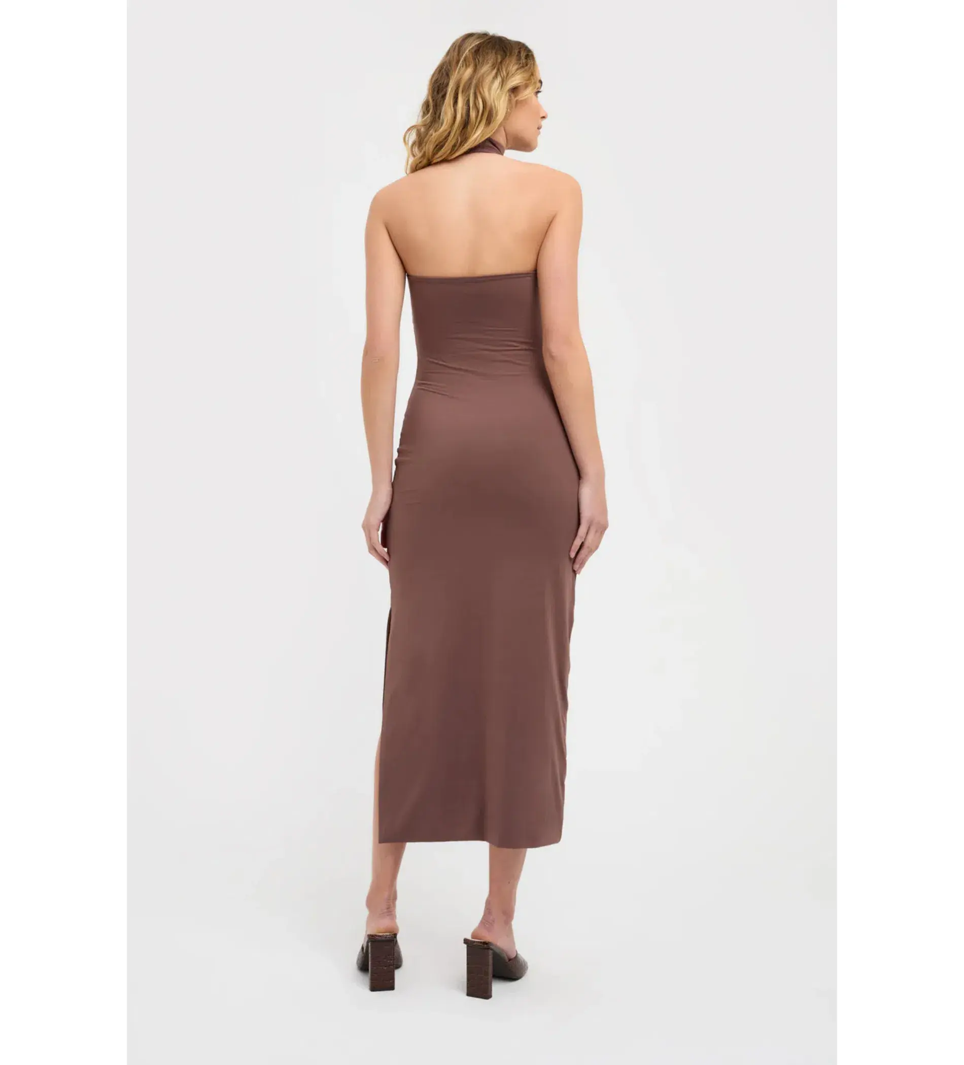 Kookai Archer Midi Dress Brown Size 0 (6-8) - Image 3