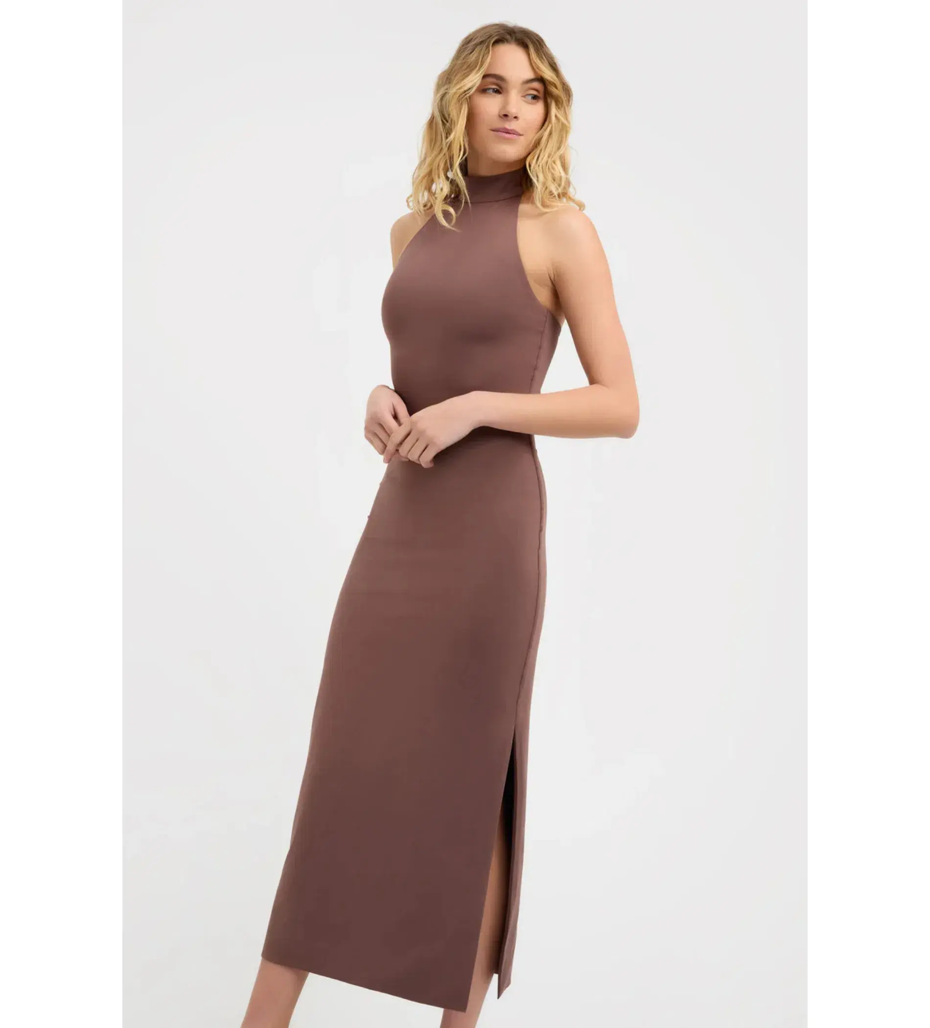 Kookai Archer Midi Dress Brown Size 0 (6-8) - Image 2