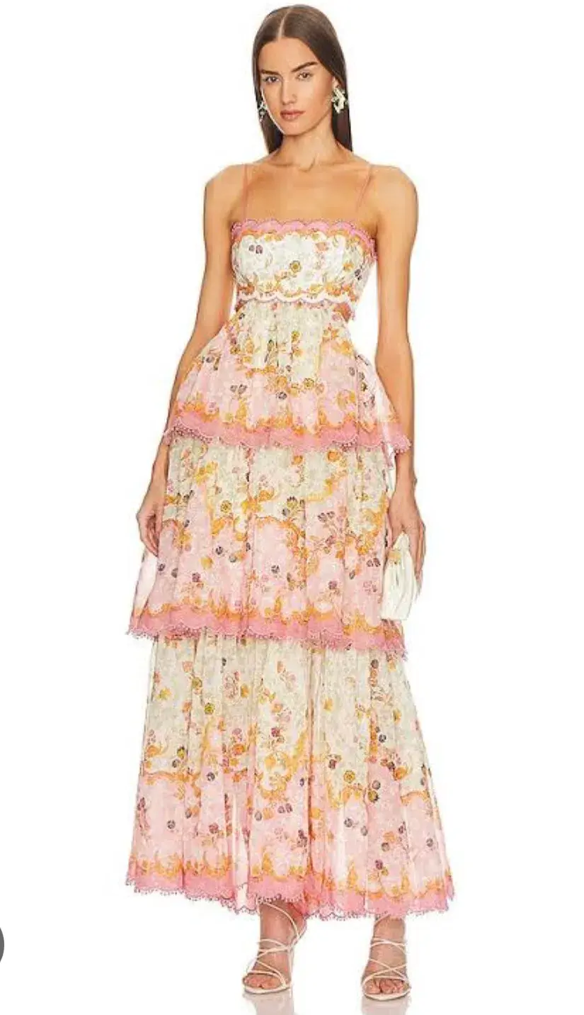 ZIMMERMANN LAUREL FRILL GOWN FLORAL SIZE OP - Image 2