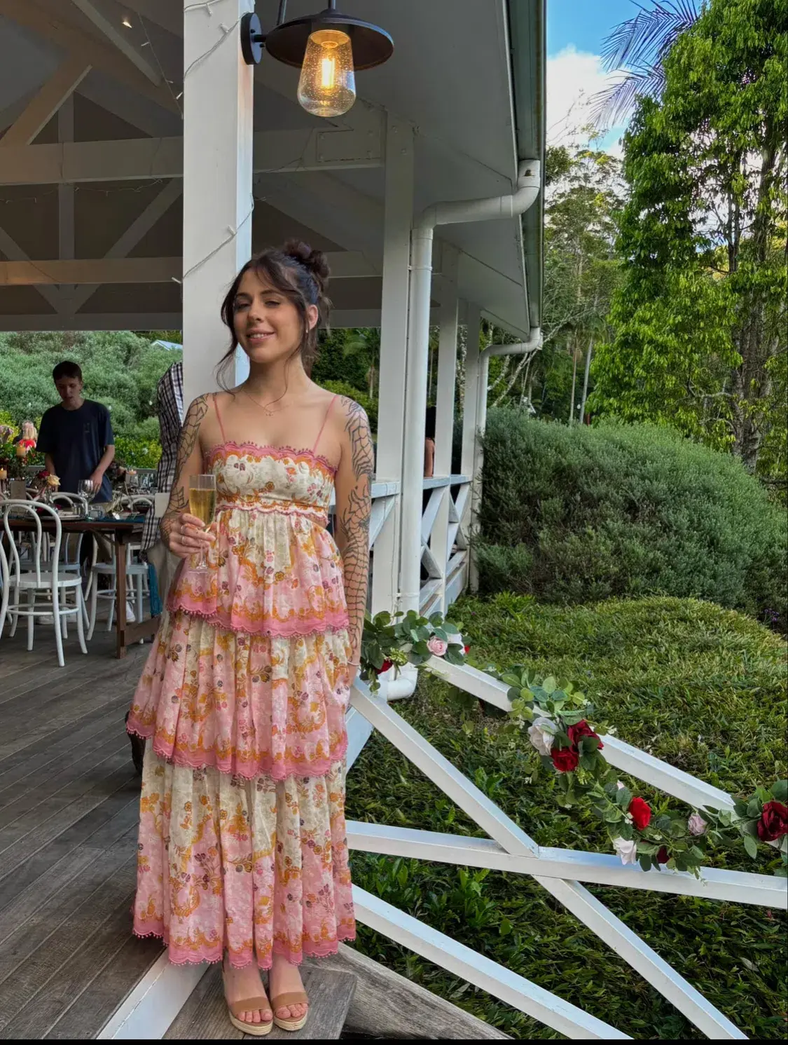 ZIMMERMANN LAUREL FRILL GOWN FLORAL SIZE OP - Image 1