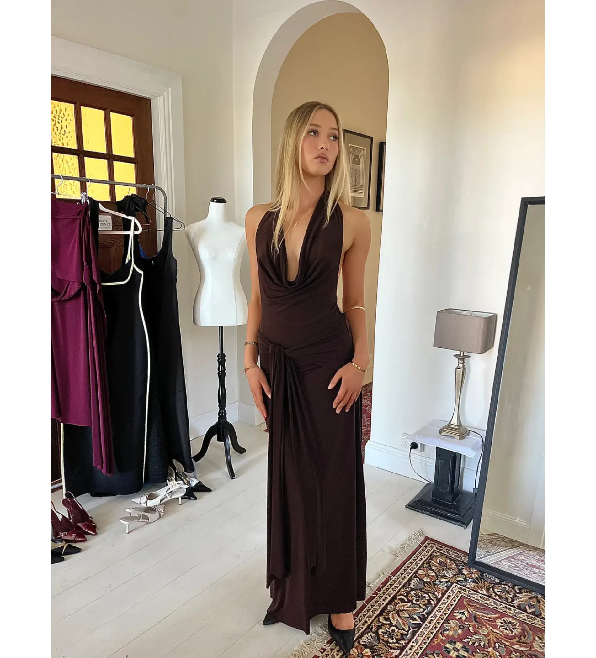 La Marie Nadia Maxi Dress Brown Size 8 - Image 2