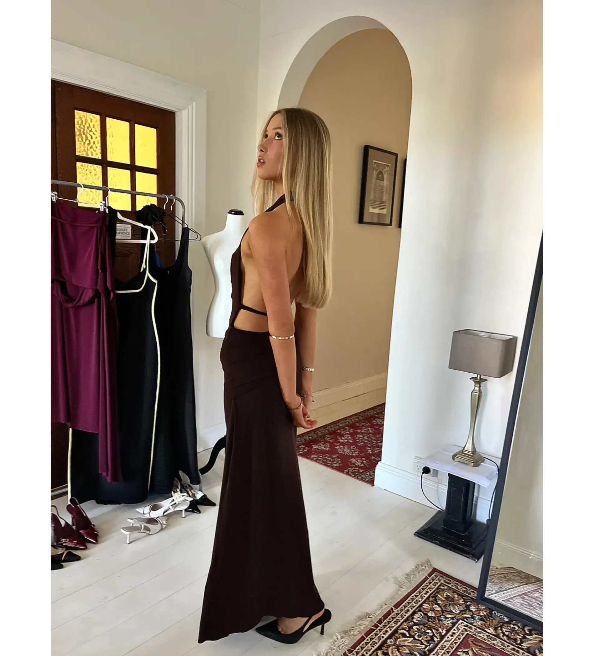 La Marie Nadia Maxi Dress Brown Size 8 - Image 4