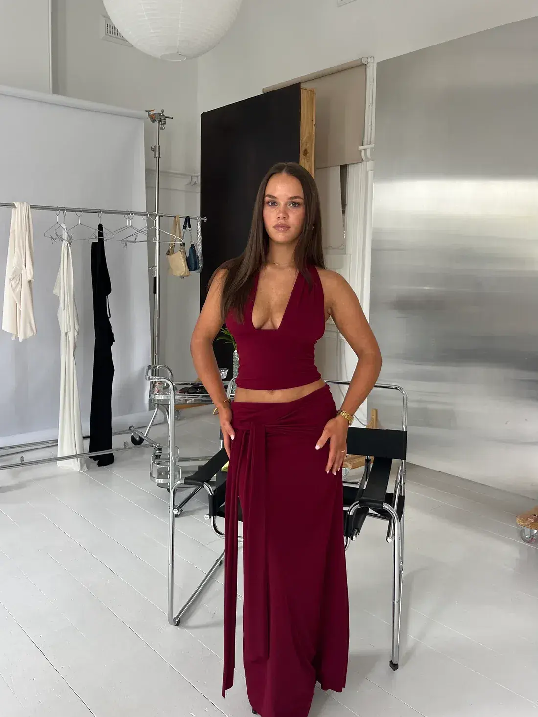 La Marie, Sofia set, Burgandy, Size S - Image 2
