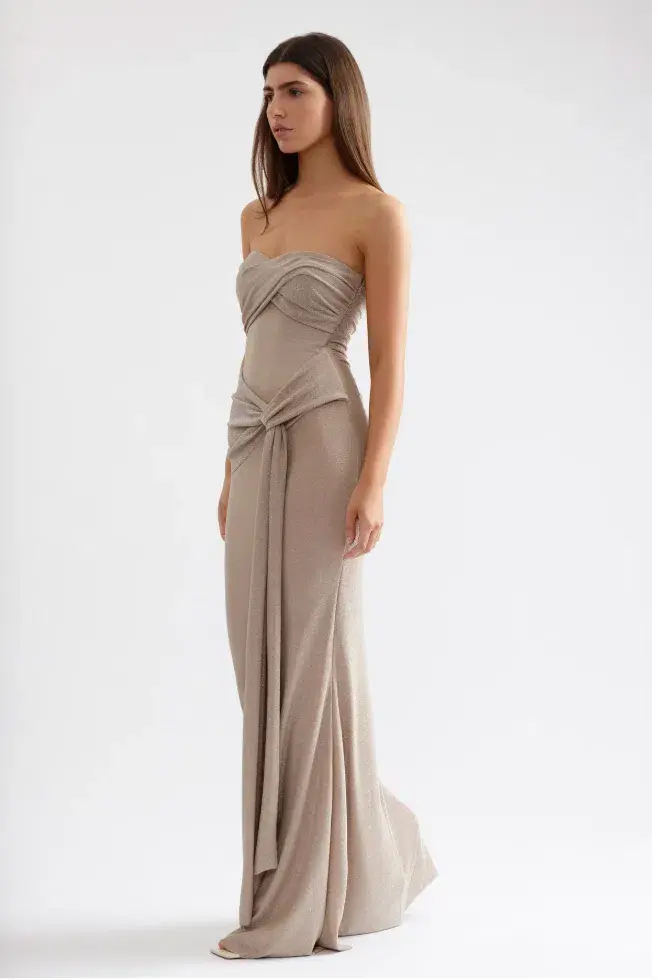Studio Lexi, Tiffany Dress, Champagne, Size 8  - Image 2