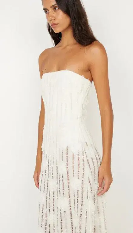 Bec and Bridge Amelie Strapless Dress in Ivory Size 8 - Image 3