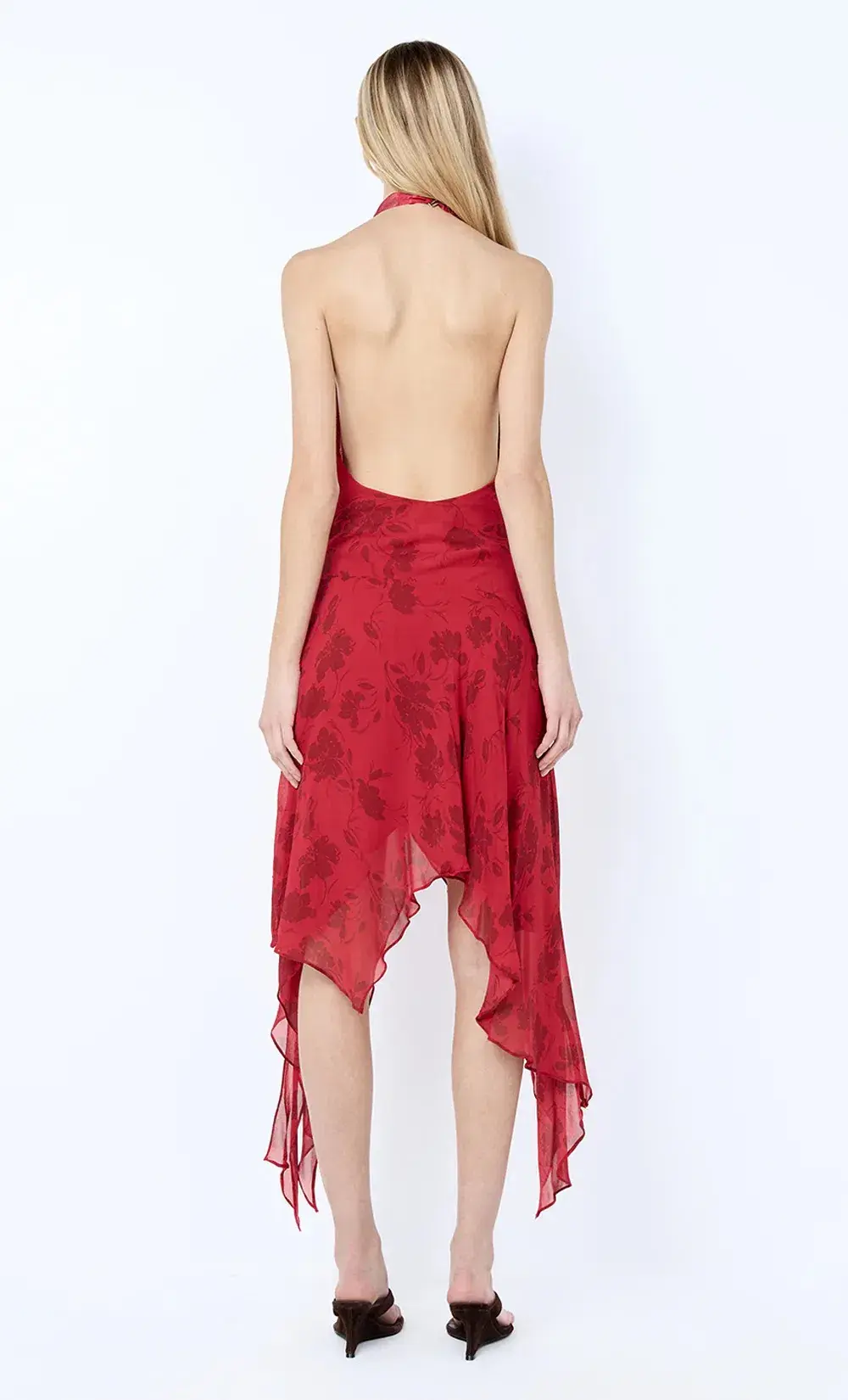 Bec and Bridge Ruby Wrap Midi Dress in Cherry Floral Size AU6 - Image 2