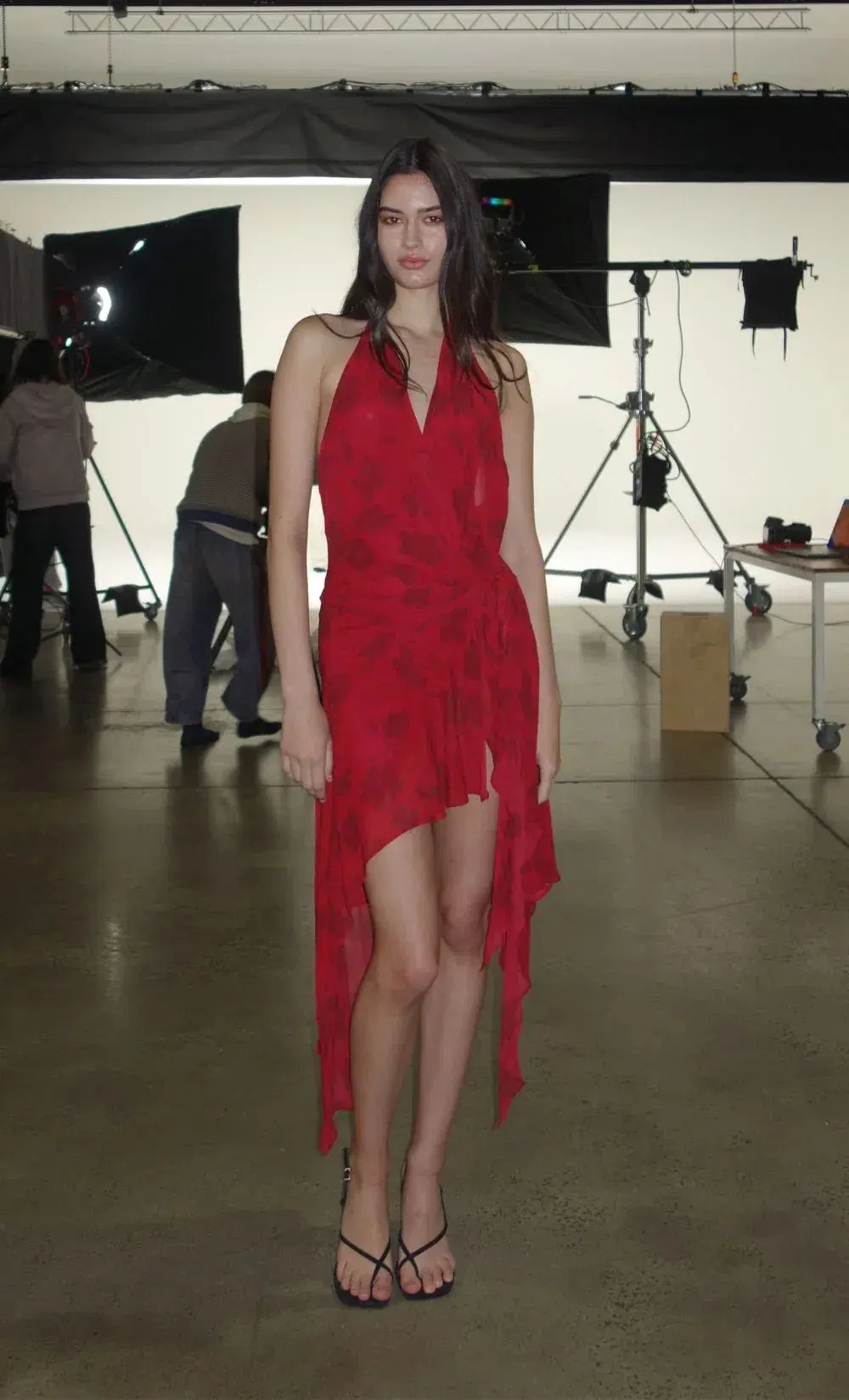 Bec and Bridge Ruby Wrap Midi Dress in Cherry Floral Size AU6 - Image 1