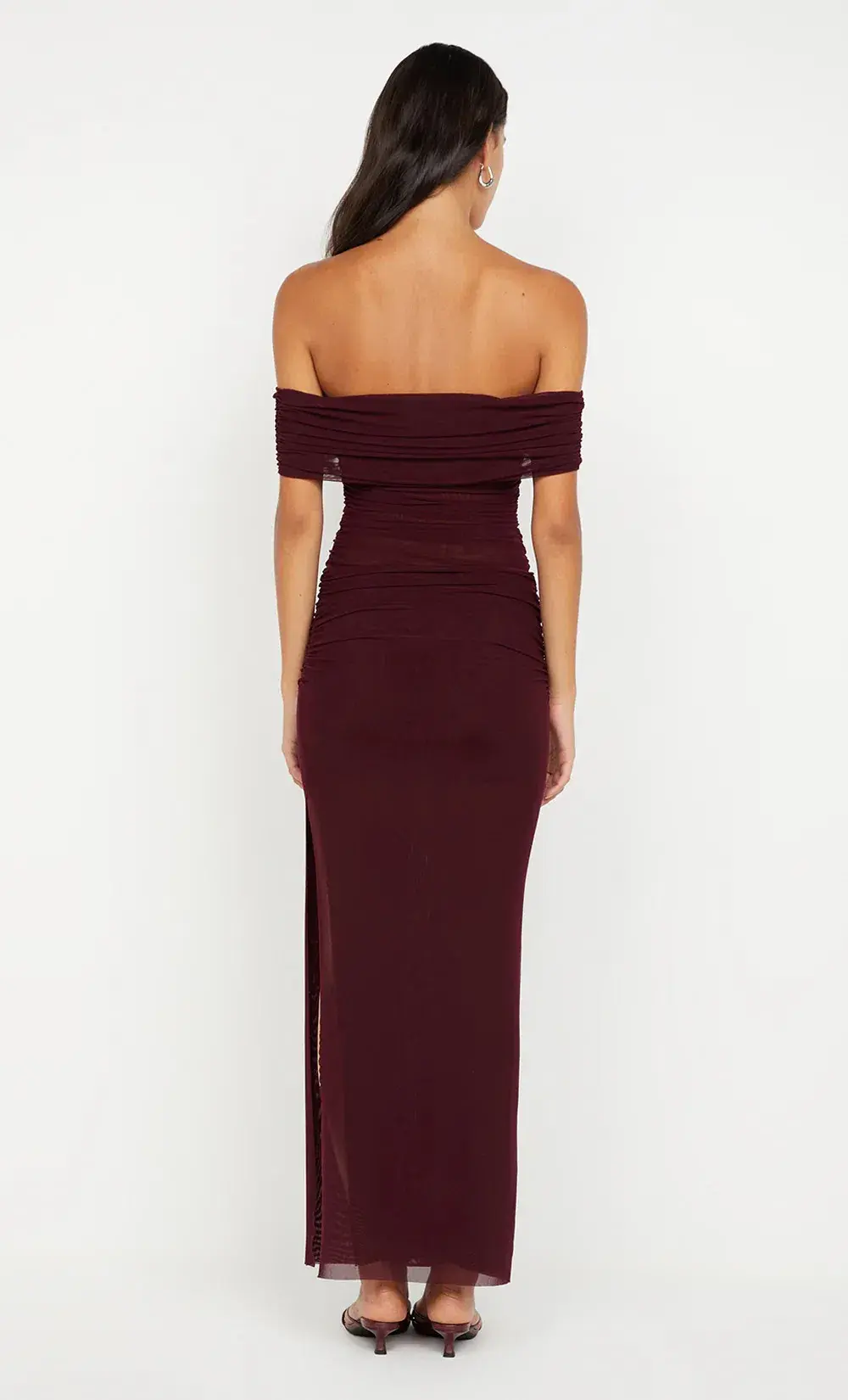 BEC & BRIDGE POPPY GATHERED MAXI / PLUM / SIZE 8 - Image 5