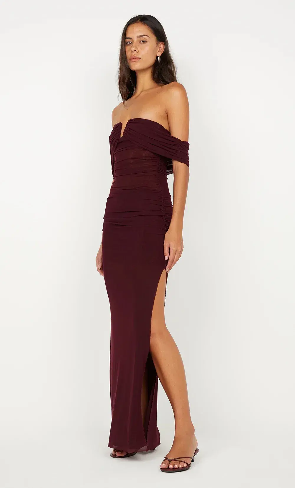 BEC & BRIDGE POPPY GATHERED MAXI / PLUM / SIZE 8 - Image 2