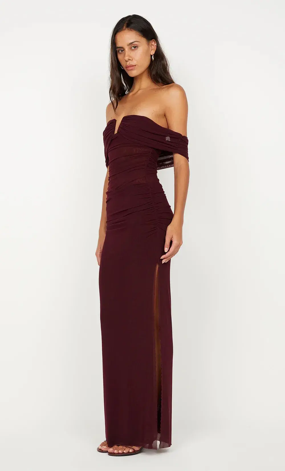 BEC & BRIDGE POPPY GATHERED MAXI / PLUM / SIZE 8 - Image 3