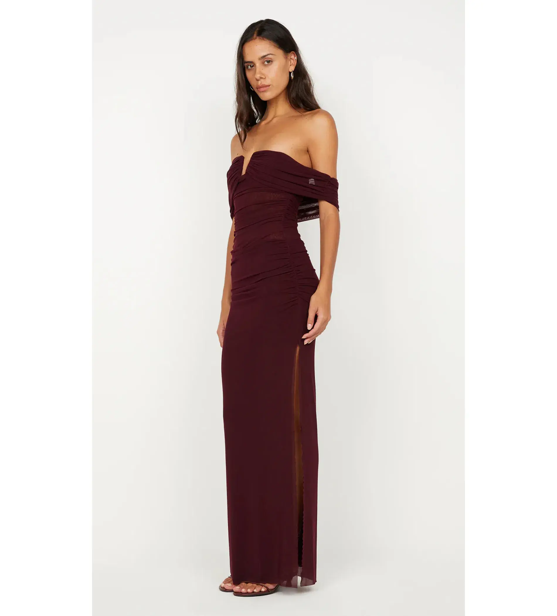 Bec and Bridge Poppy Gathered Maxi Dress in Plum Size L / AU 12  - Image 3