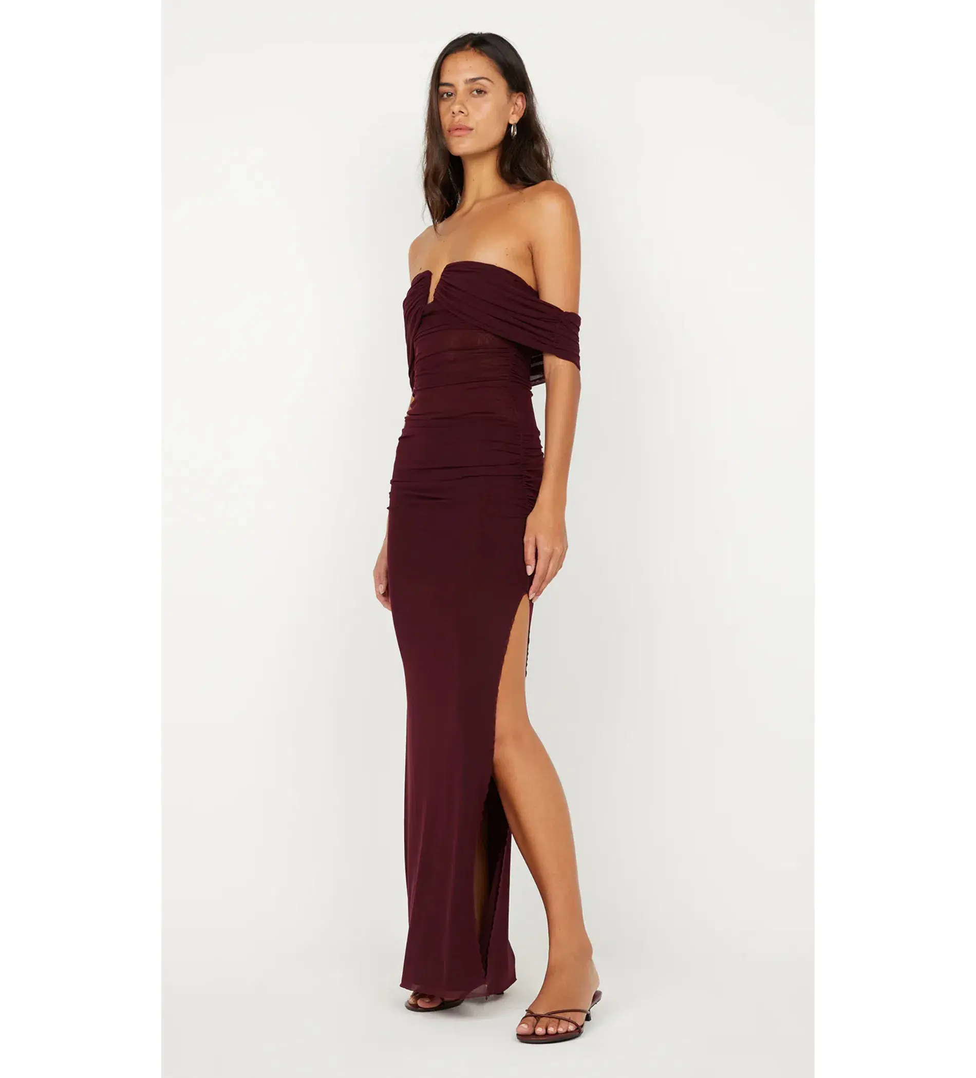 Bec and Bridge Poppy Gathered Maxi Dress in Plum Size L / AU 12  - Image 2