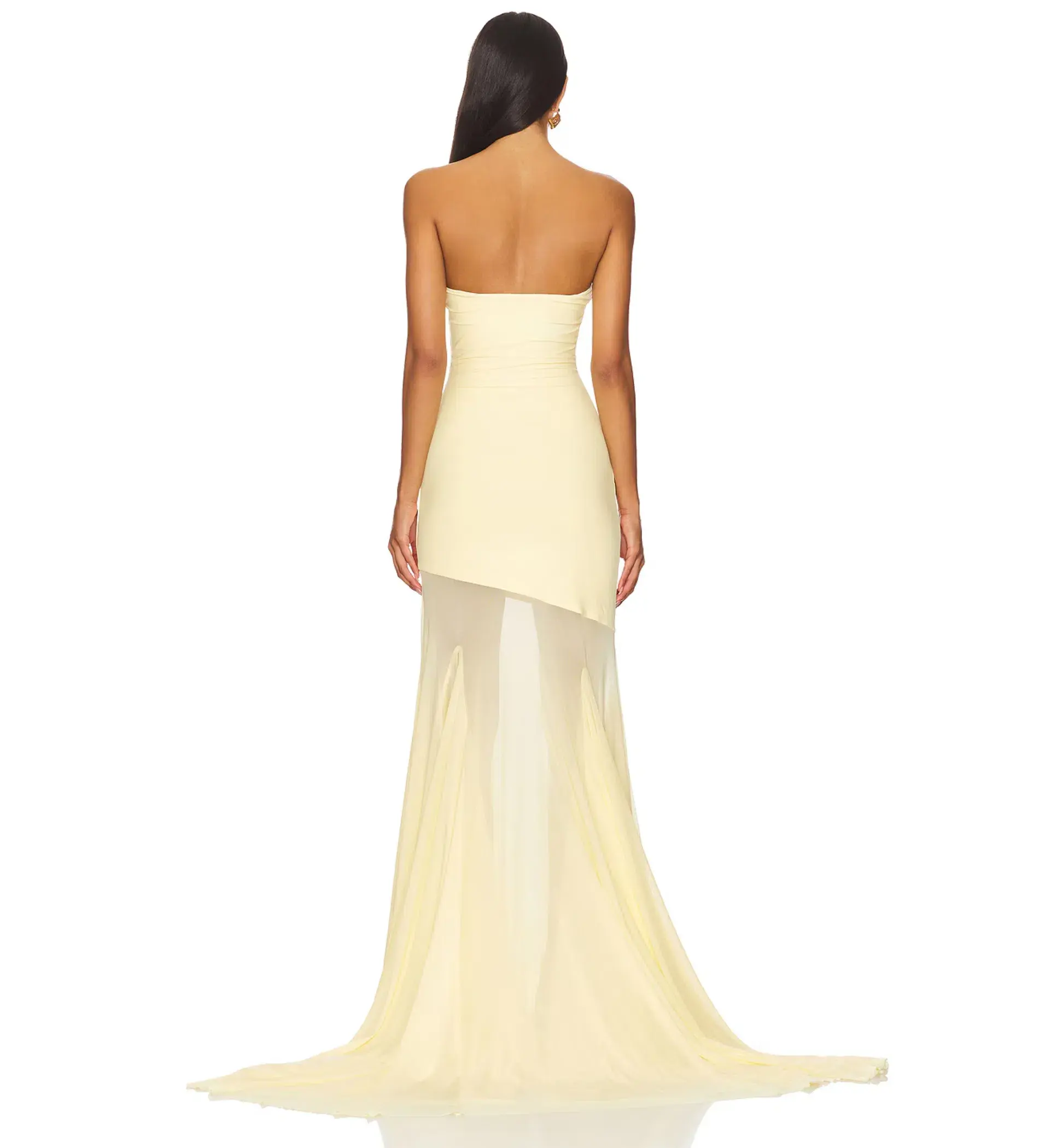 Deme By Gabriella Dahlia Strapless Butter Gown Maxi Dress In Yellow Size XS /AU 6	  - Image 5