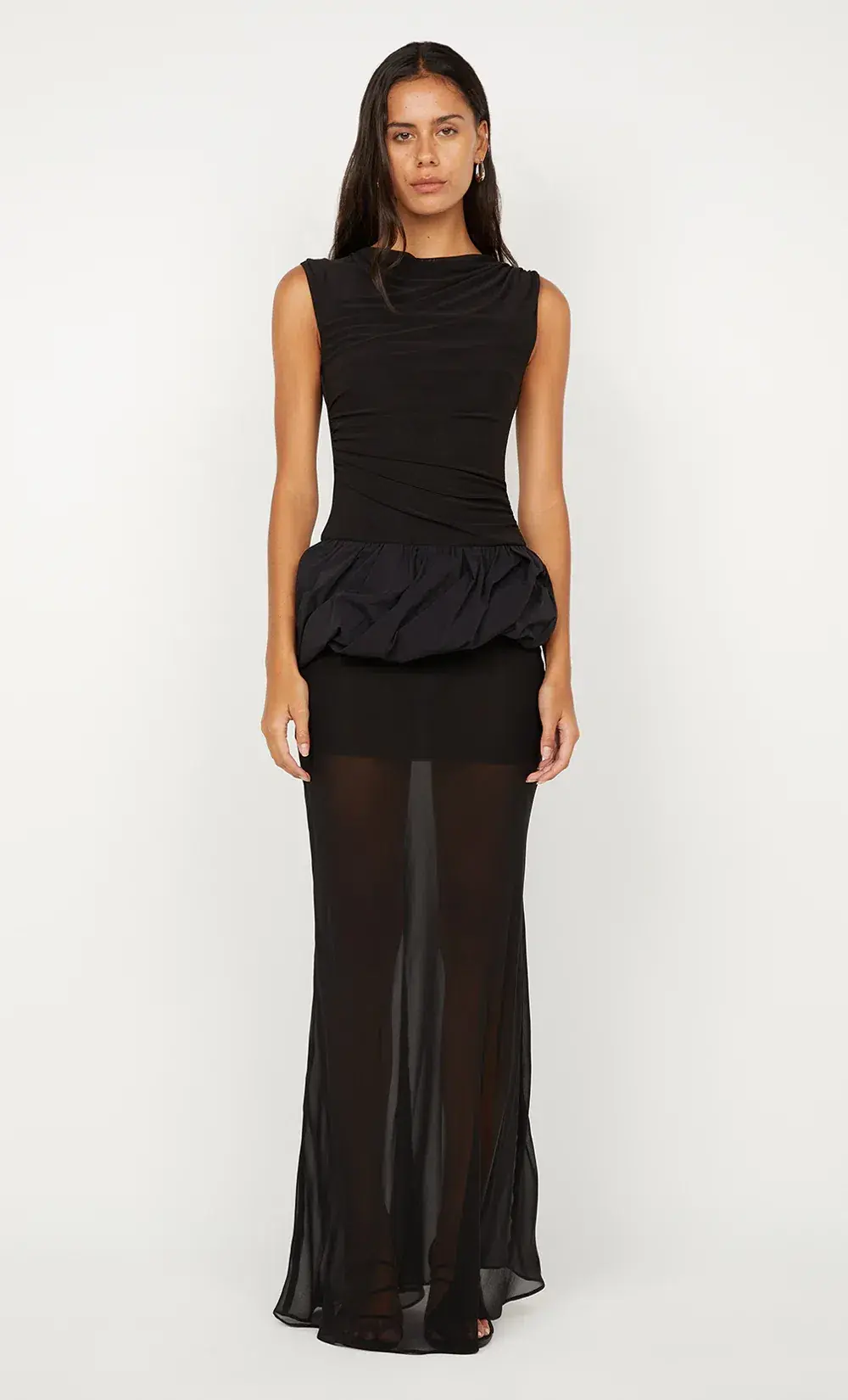 Bec and Bridge Ida Bubble Mesh Maxi Dress in Black Size 6 / XS AU - Image 2