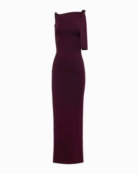 Sueded Stretch Knotted Maxi Dress - Image 1