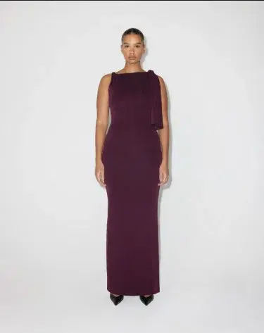 Sueded Stretch Knotted Maxi Dress - Image 2