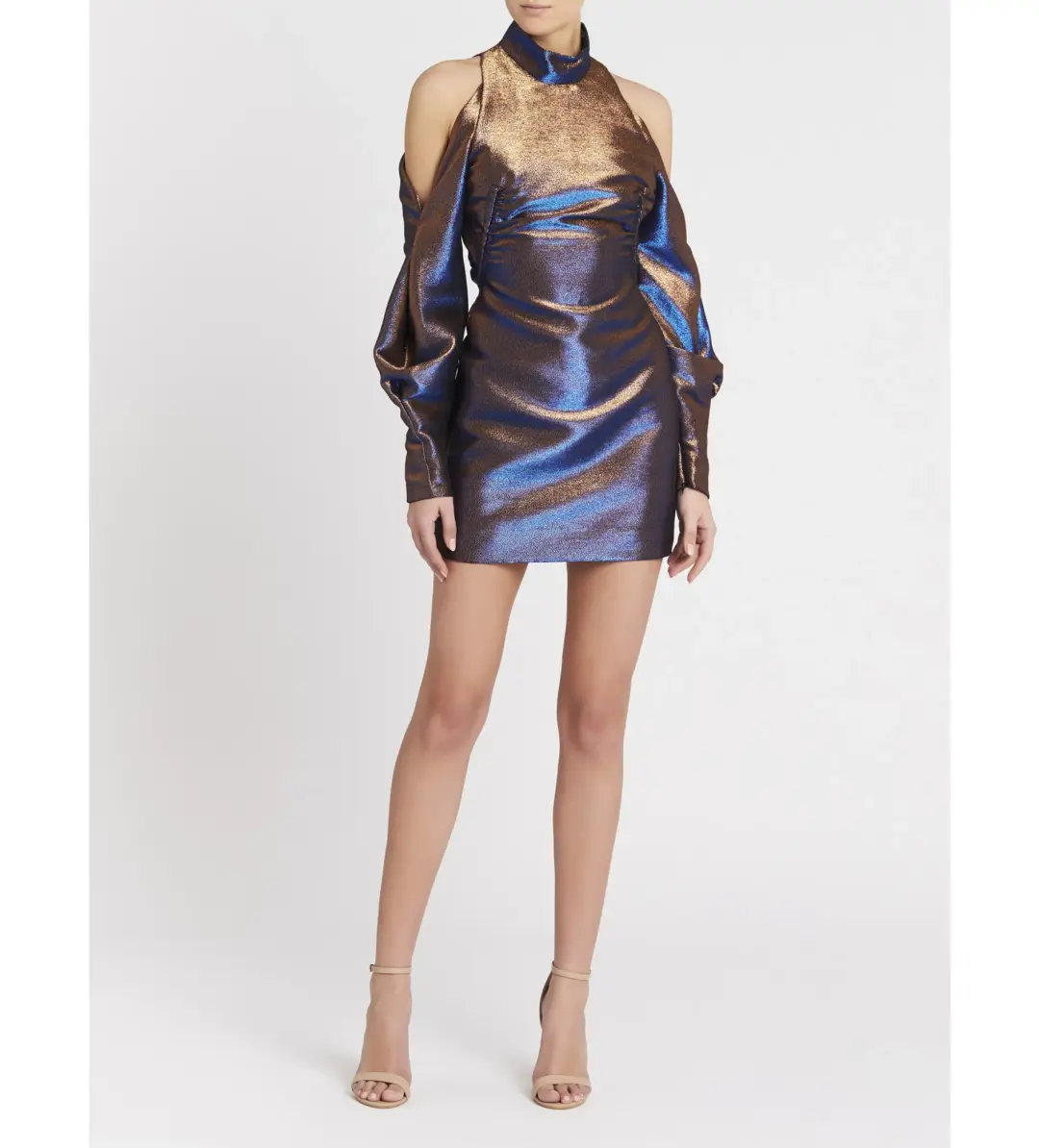 Camilla and Marc Bella Mini Dress in Metallic Cobalt Size 4 for rent on The Volte - main image