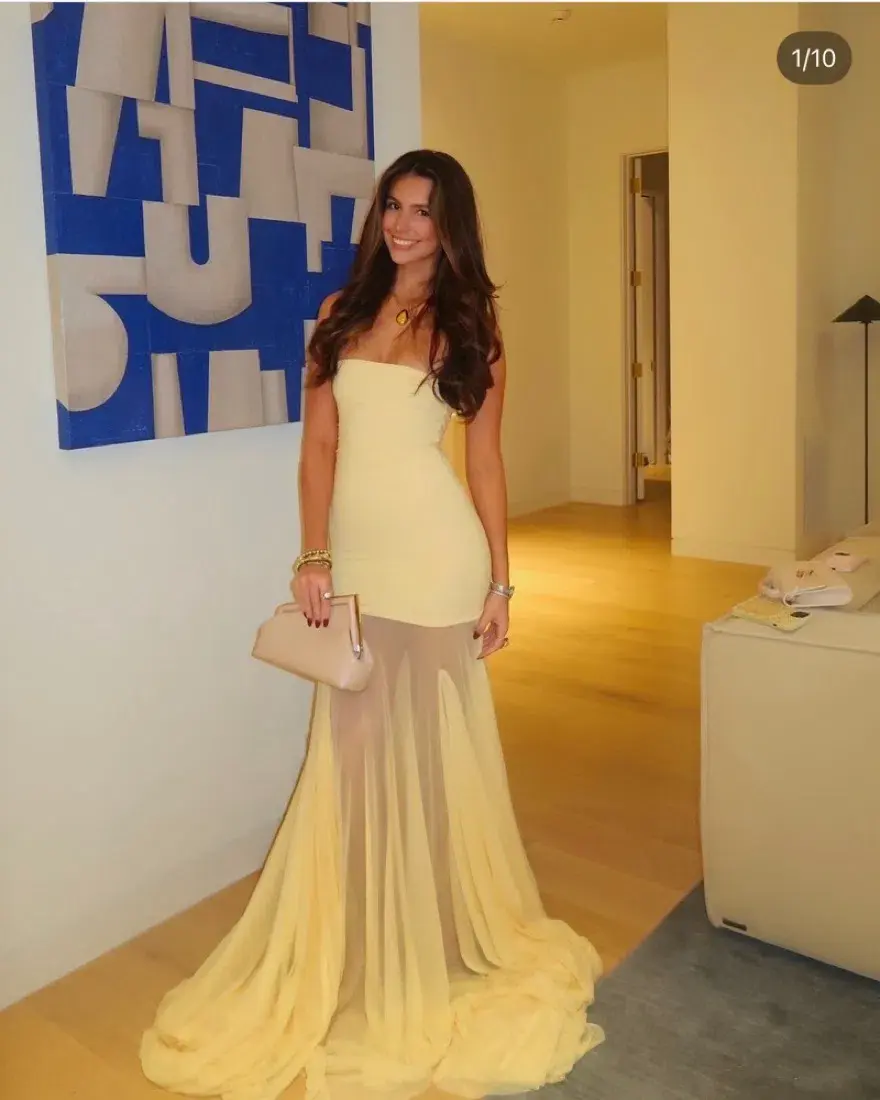 Deme by Gabriella Dalia Gown in Butter Yellow Size 10/M for rent on The Volte - main image