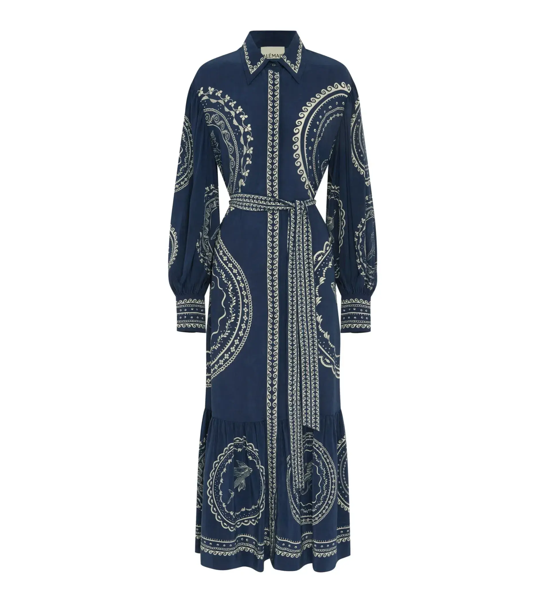 Alemais Silk Shirt Midi Dress Oceane Size 12 - Image 5