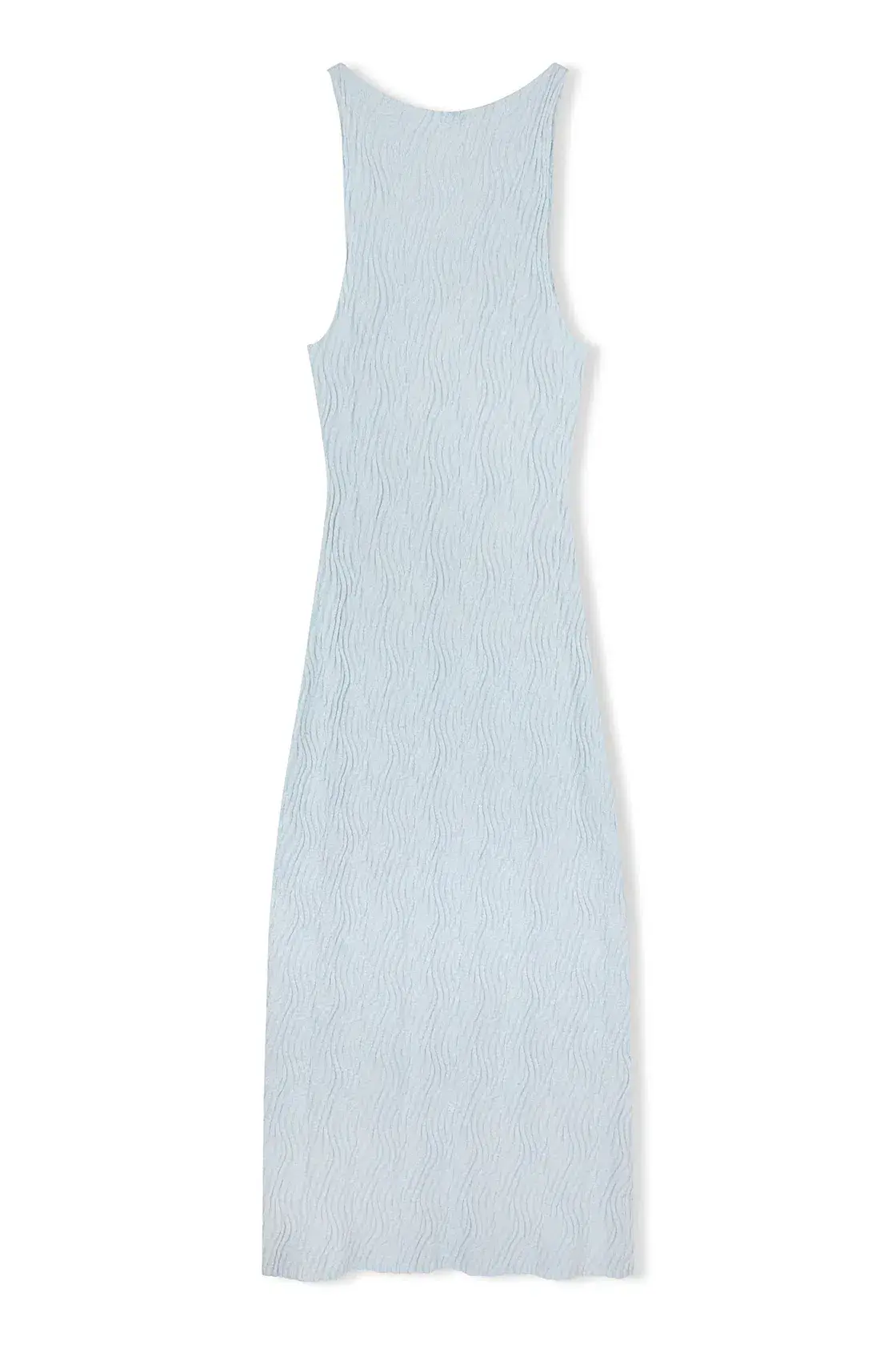 Zulu & Zephyr Ripple Textured Knit Dress in Powder Blue Size AU14 - Image 2