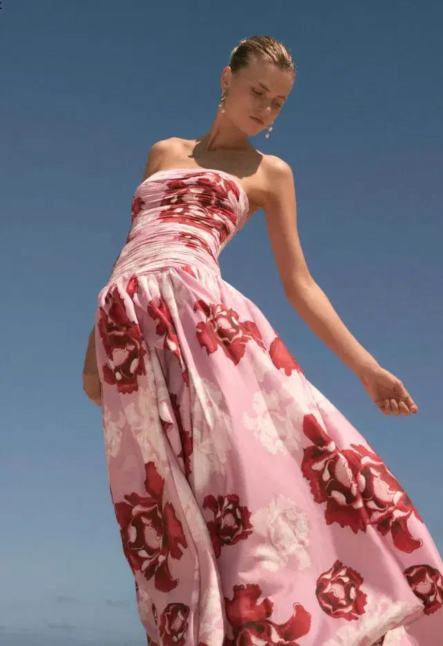Aje Behold Maxi Dress in Pink Boldly Blooming Size 10 - Image 2