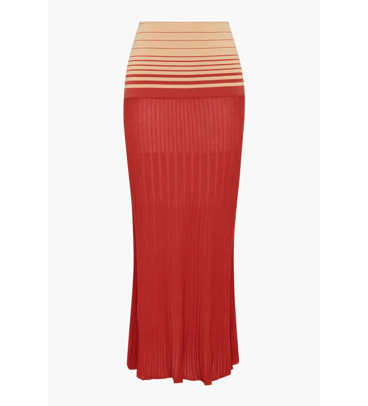 Faithfull the Brand Casia Top Citara Skirt Set in Accordion Stripe Amber Fawn Size 8 - Image 5