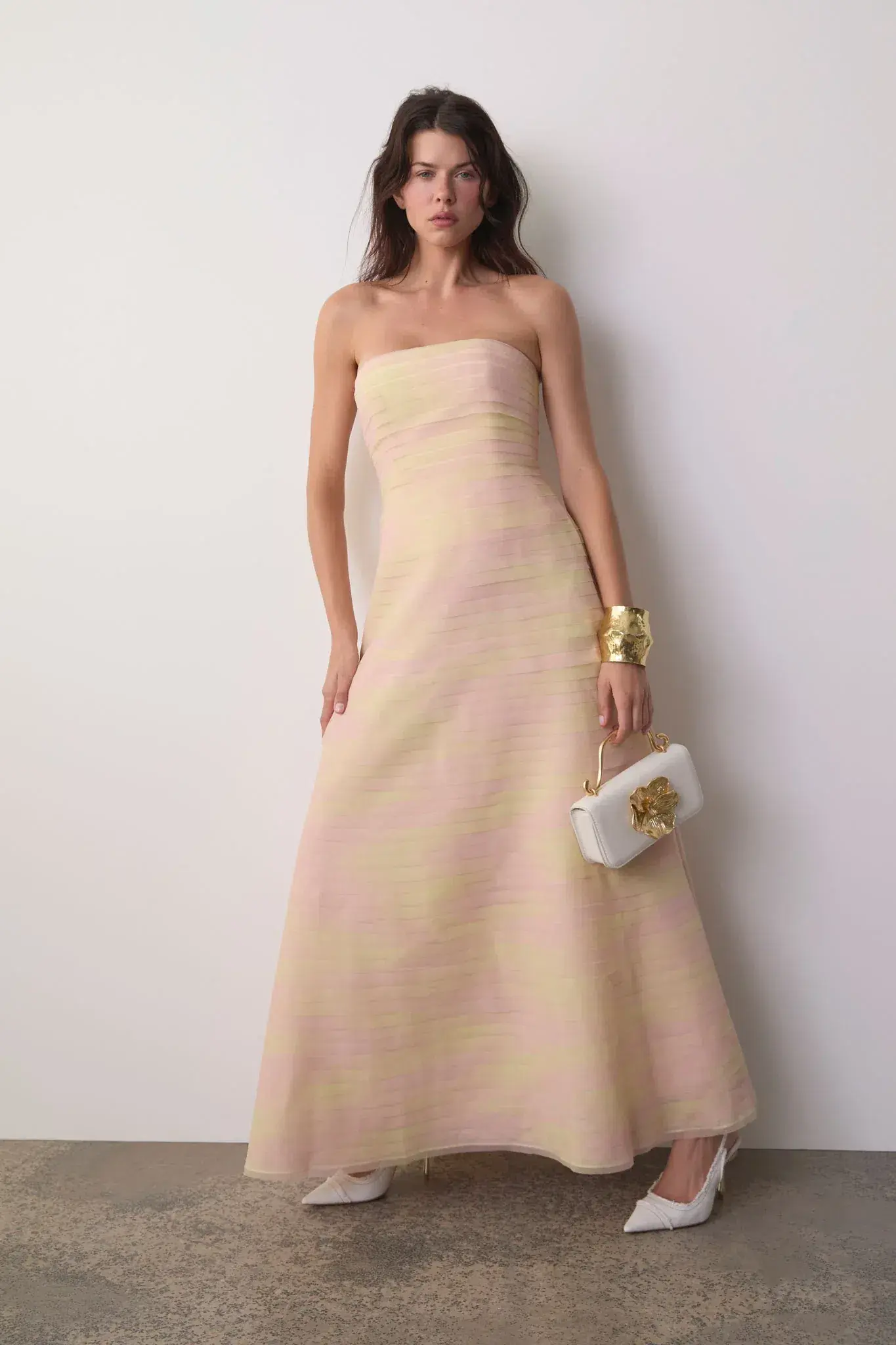 Aje Soundscape Maxi Dress in Yellow Ombre Size AU6 - Image 1