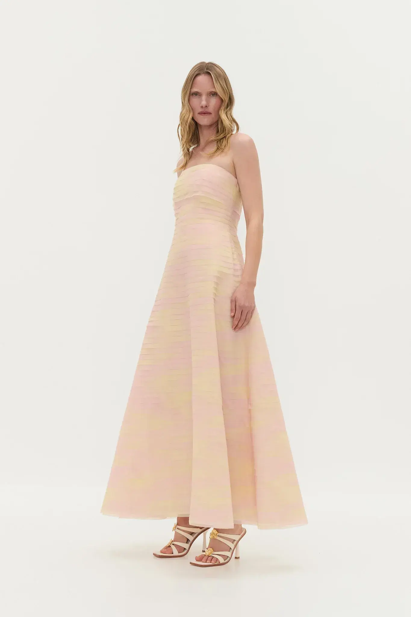 Aje Soundscape Maxi Dress in Yellow Ombre Size AU6 - Image 2
