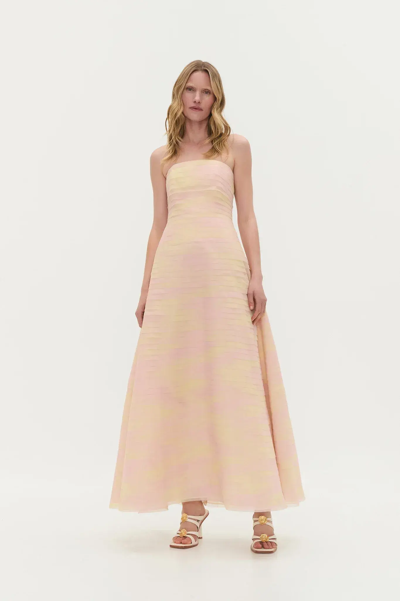 Aje Soundscape Maxi Dress Yellow Ombre Size 8 - Image 1