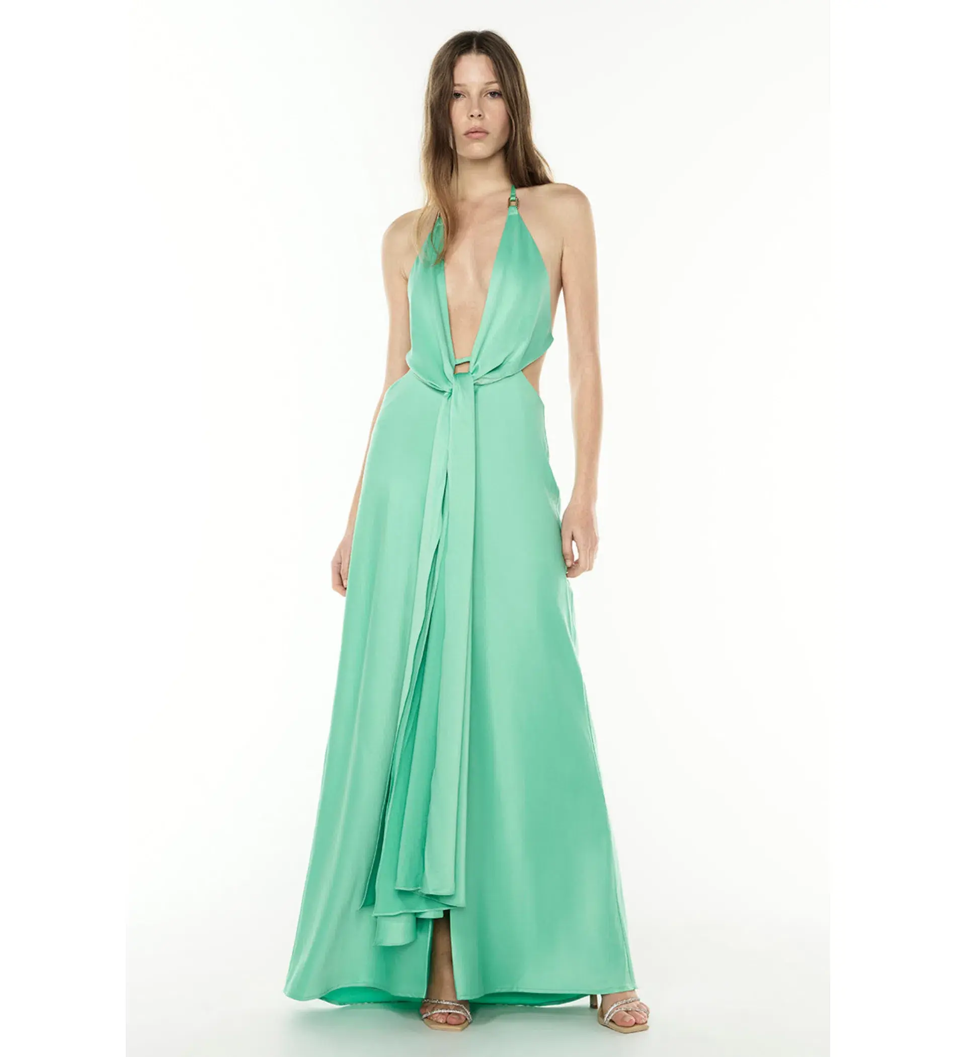 Manning Cartell Evening Trance Slip Dress Green Size L / AU 12 - Image 1