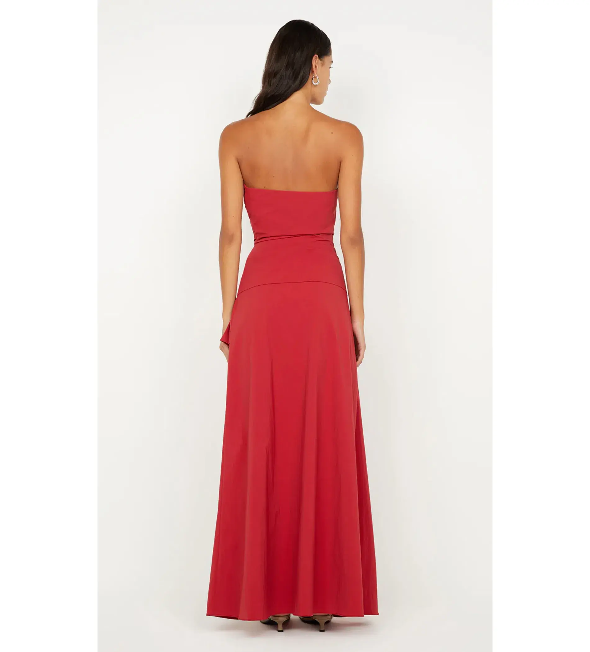 Bec & Bridge Dante Strapless Maxi Dress Cherry Size 6 - Image 4