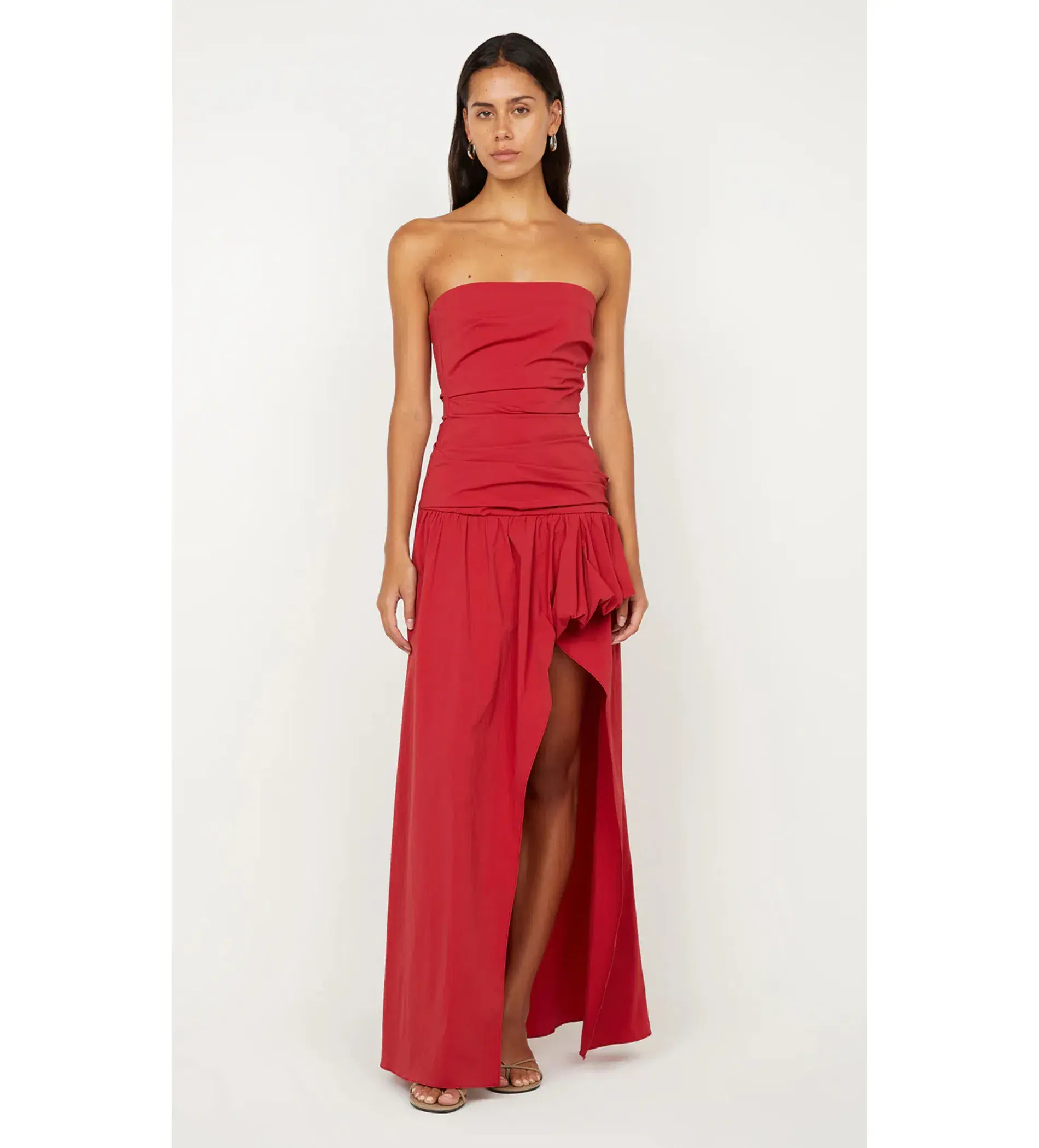 Bec & Bridge Dante Strapless Maxi Dress Cherry Size 6 - Image 1