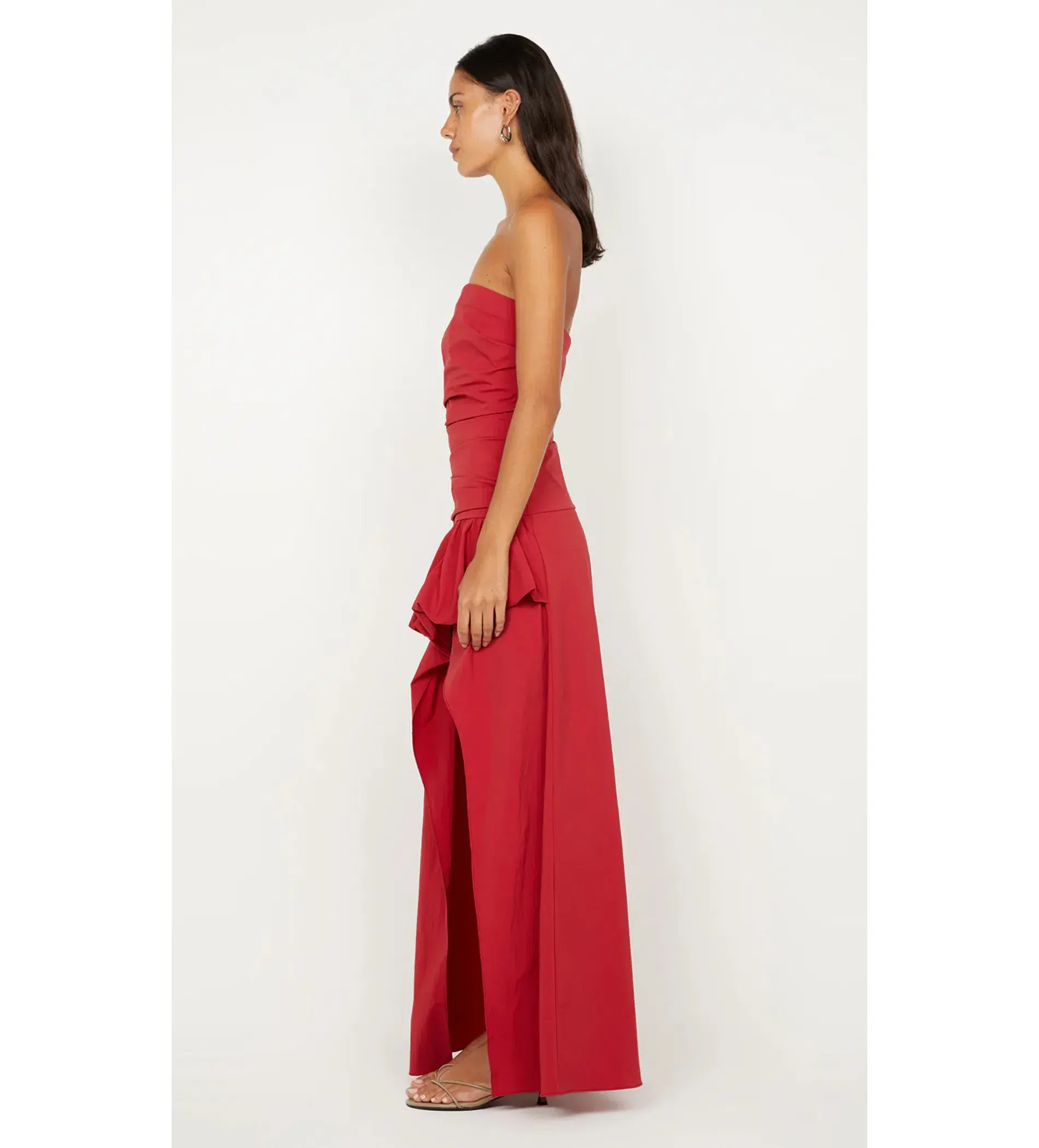 Bec & Bridge Dante Strapless Maxi Dress Cherry Size 6 - Image 3