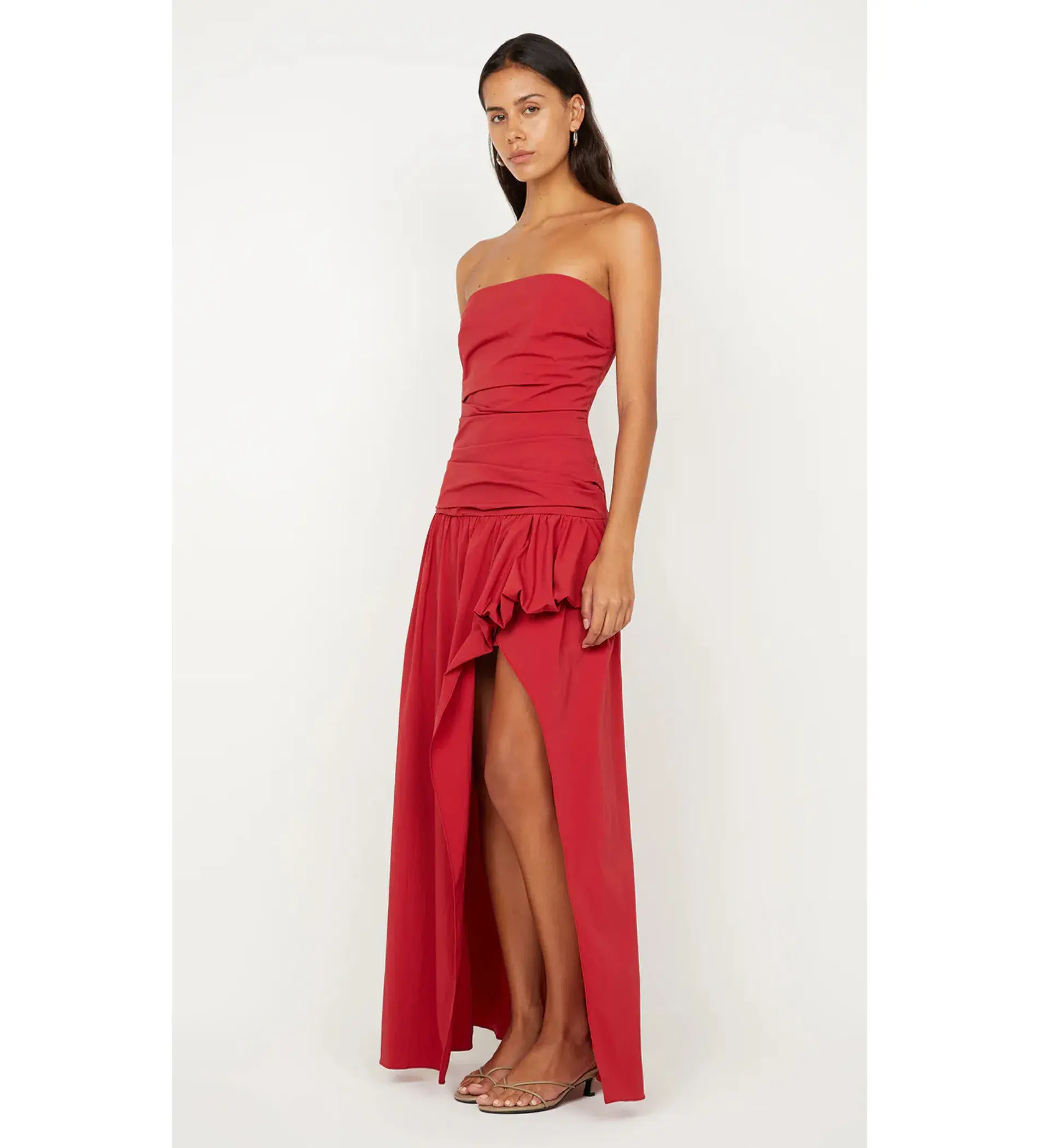 Bec & Bridge Dante Strapless Maxi Dress Cherry Size 6 - Image 2