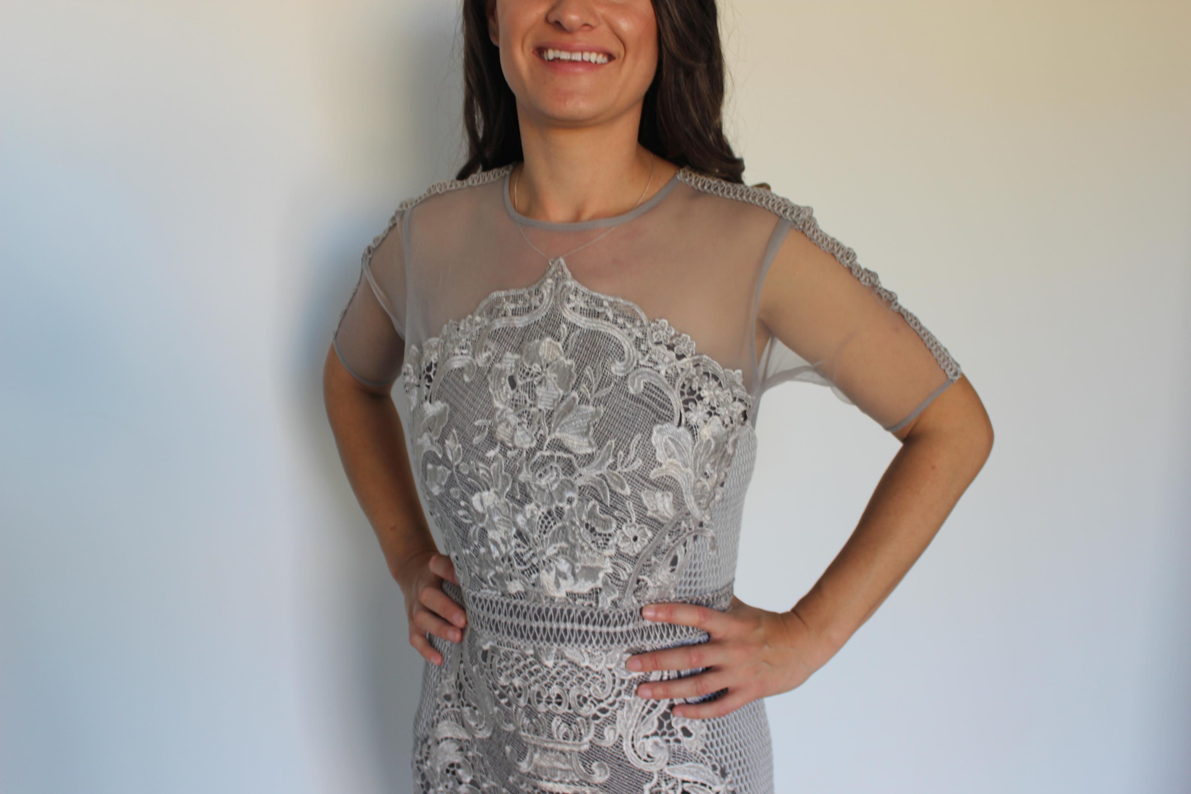 Grace and Hart - Adele Midi dress - Pewter Silver Size 12  - Image 3