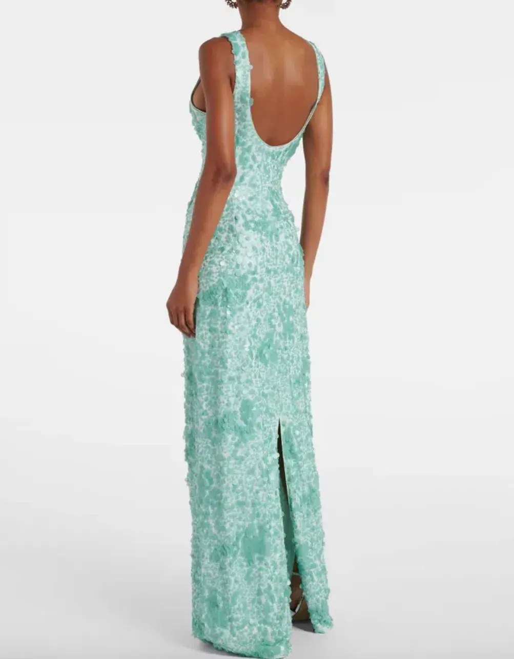 Simkhai Bex Sequined Maxi Dress in Green Size US 4 /AU 8 - Image 4