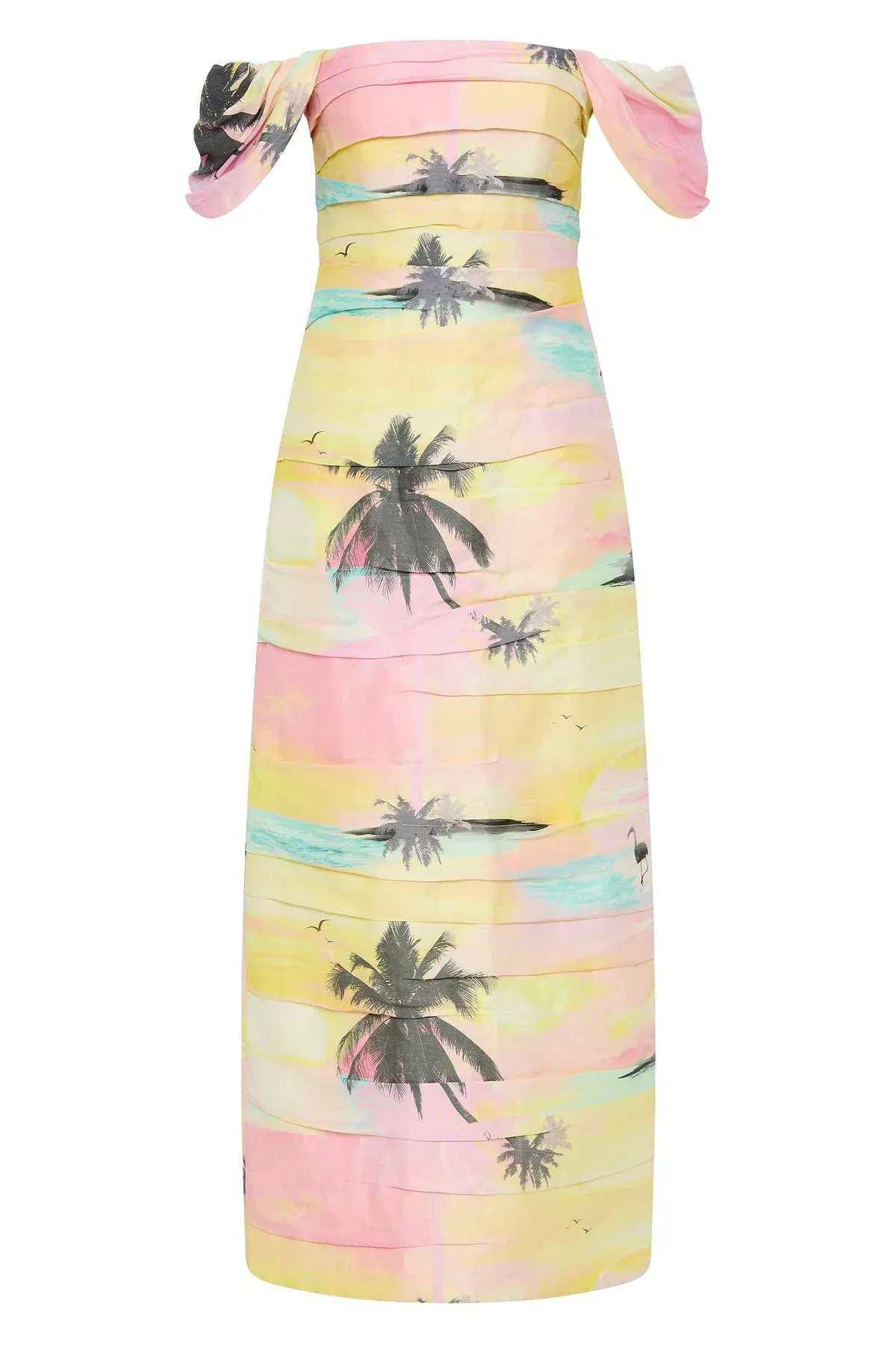Aje Zara Gathered Maxi Dress in Sunset Sky Size 12 - Image 6