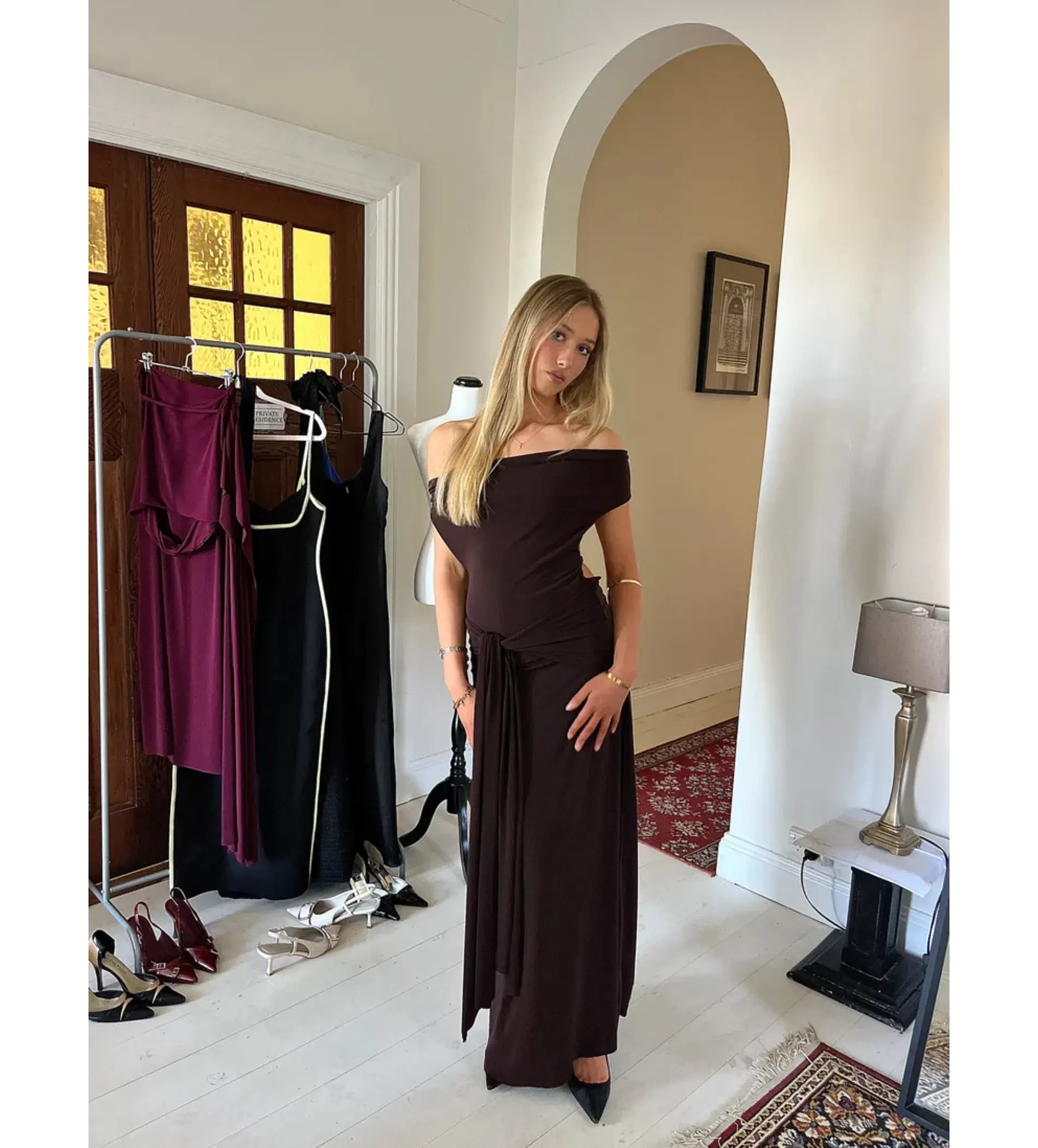 LaMarie Nadia Gown Maxi Dress in Brown Size XS / AU 6 - Image 1