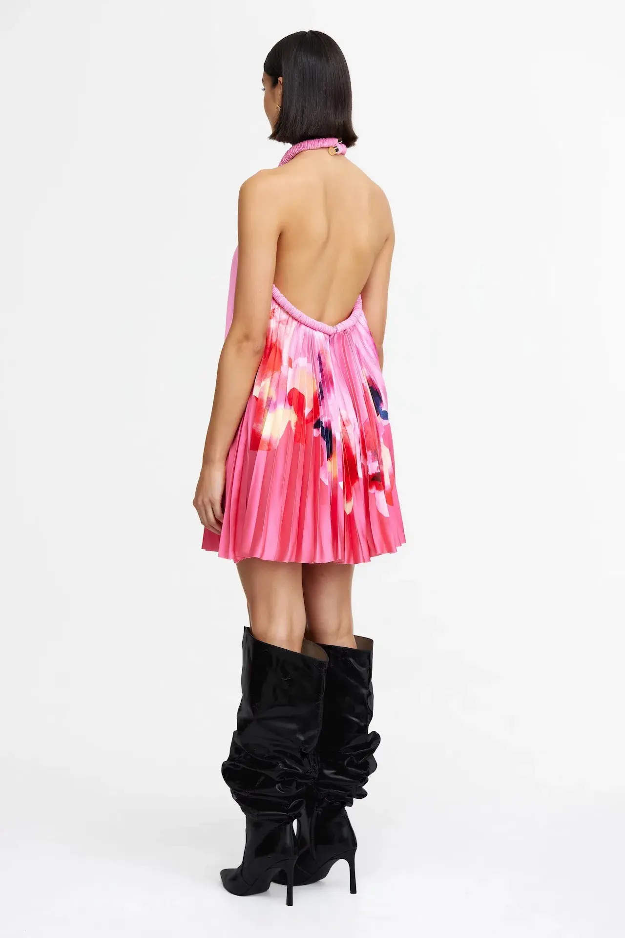 Acler Fixby Mini Dress Pink Floral Size 12 - Image 2