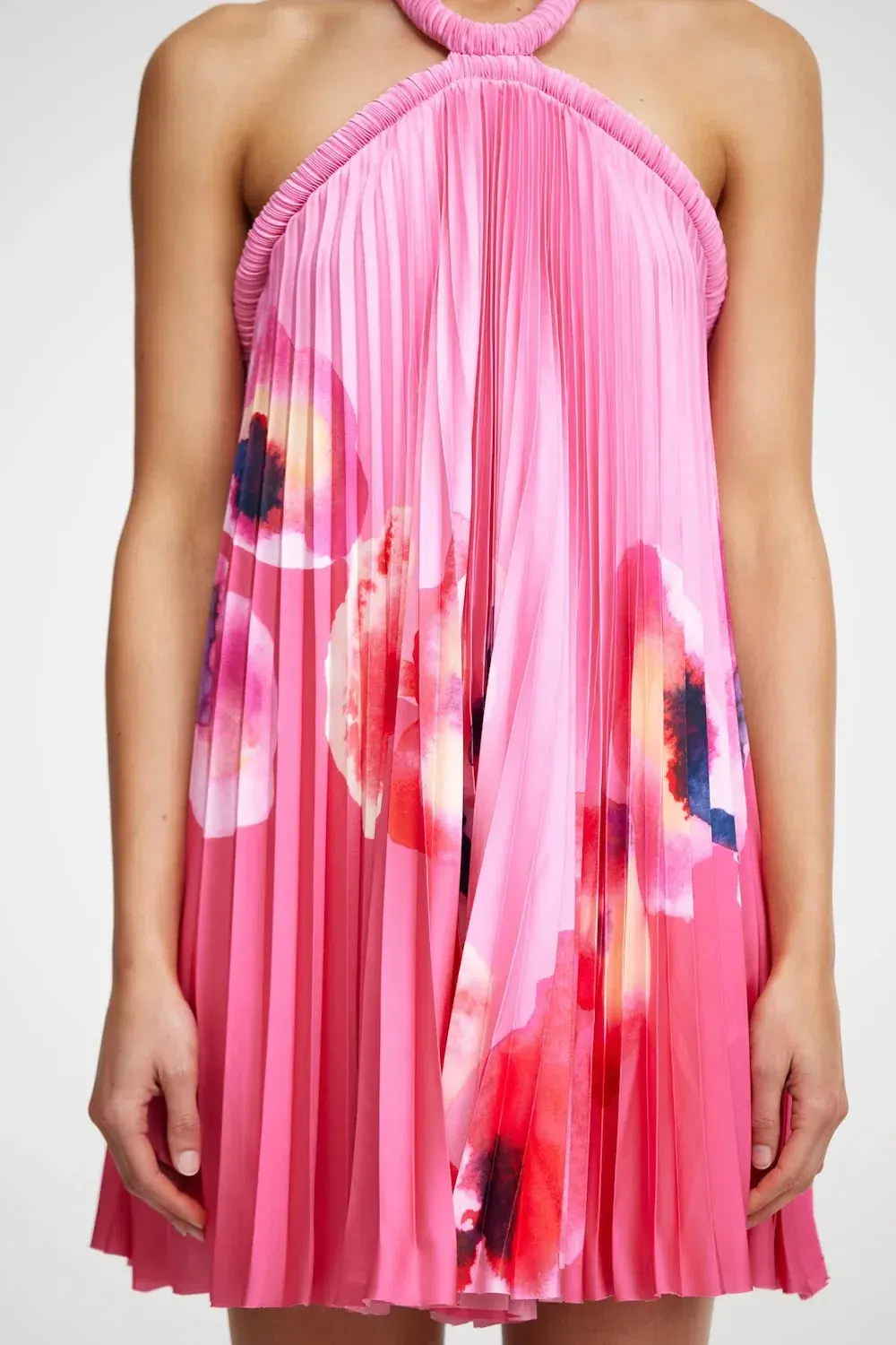 Acler Fixby Mini Dress Pink Floral Size 12 - Image 3