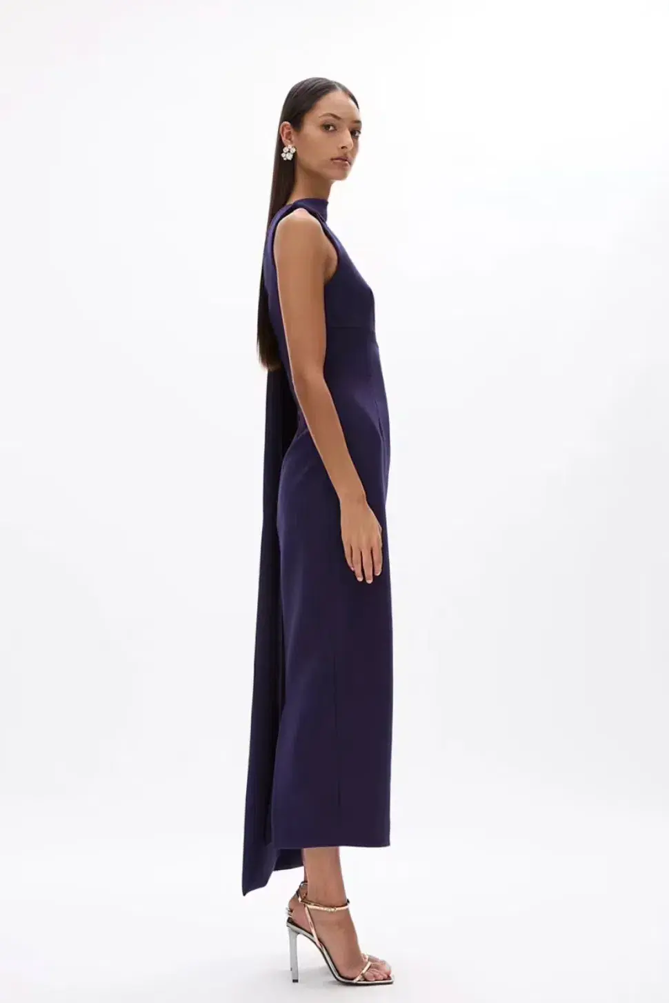 Rachel Gilbert Clara Midi Dress Dark Indigo Size 2 / AU 10 - Image 3