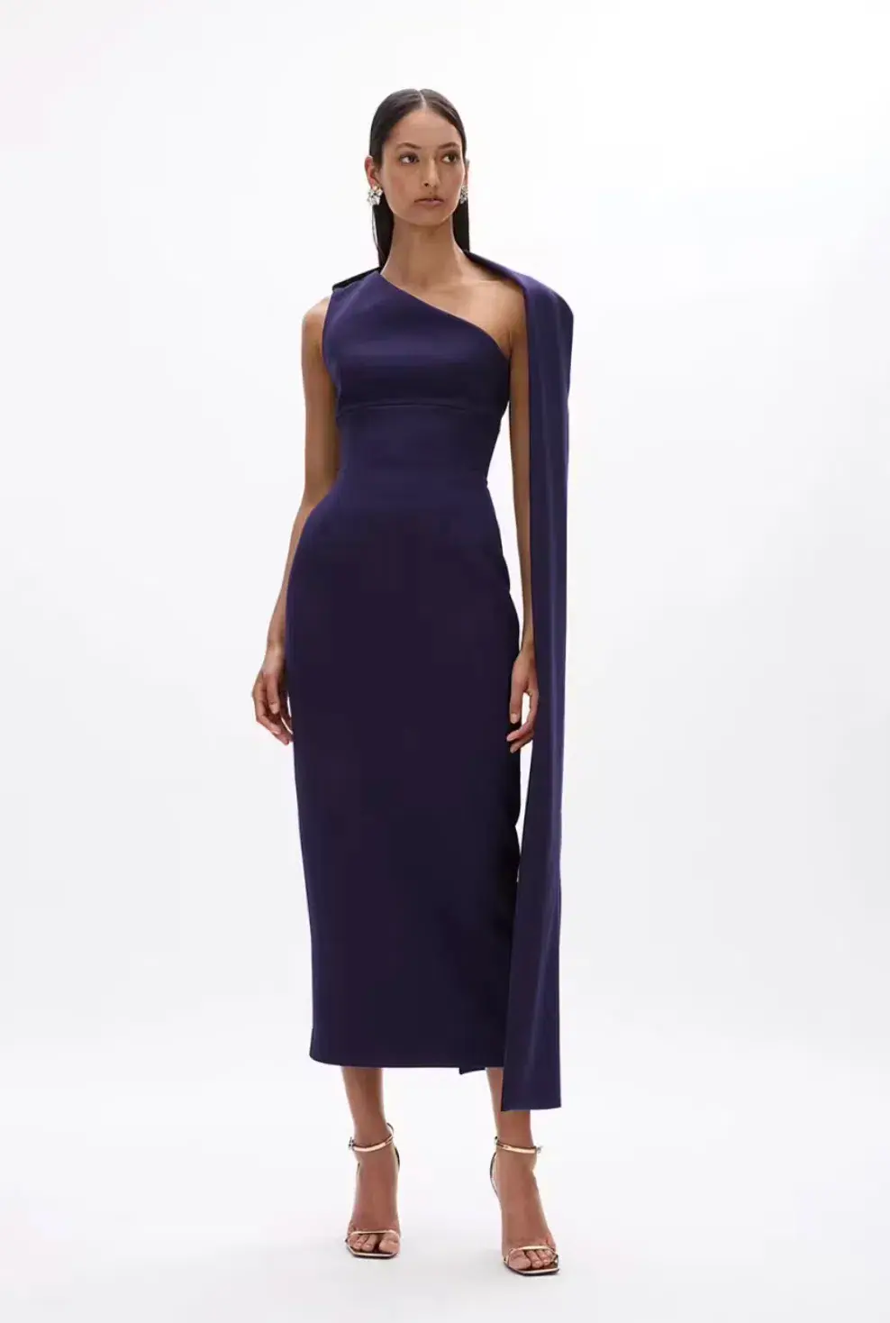 Rachel Gilbert Clara Midi Dress Dark Indigo Size 2 / AU 10 - Image 1