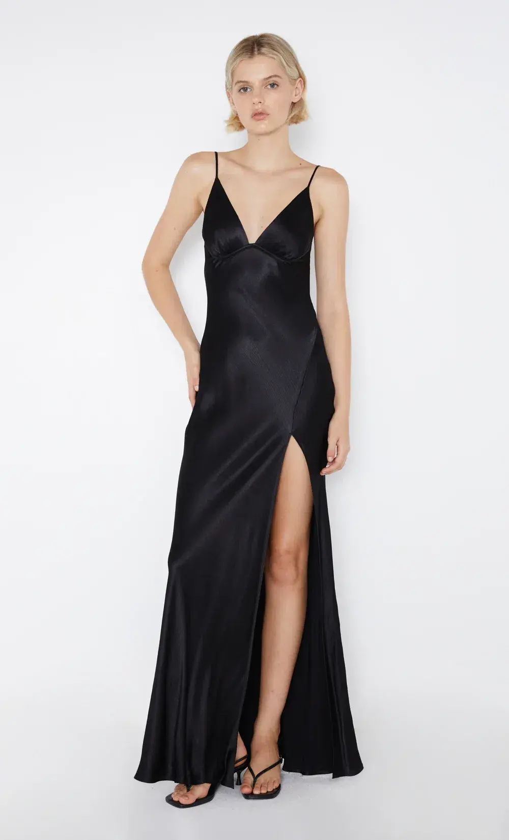 Bec & Bridge Ren Split Maxi Dress Black Size S / 8 - Image 1