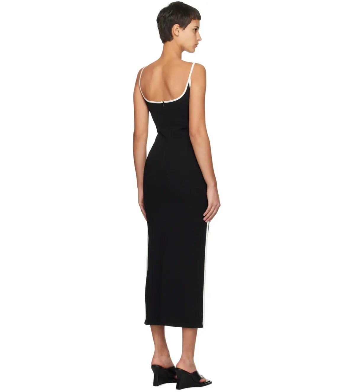 Paris Georgia Heart Midi Dress in  Black and White Size L/ AU 12 - Image 3